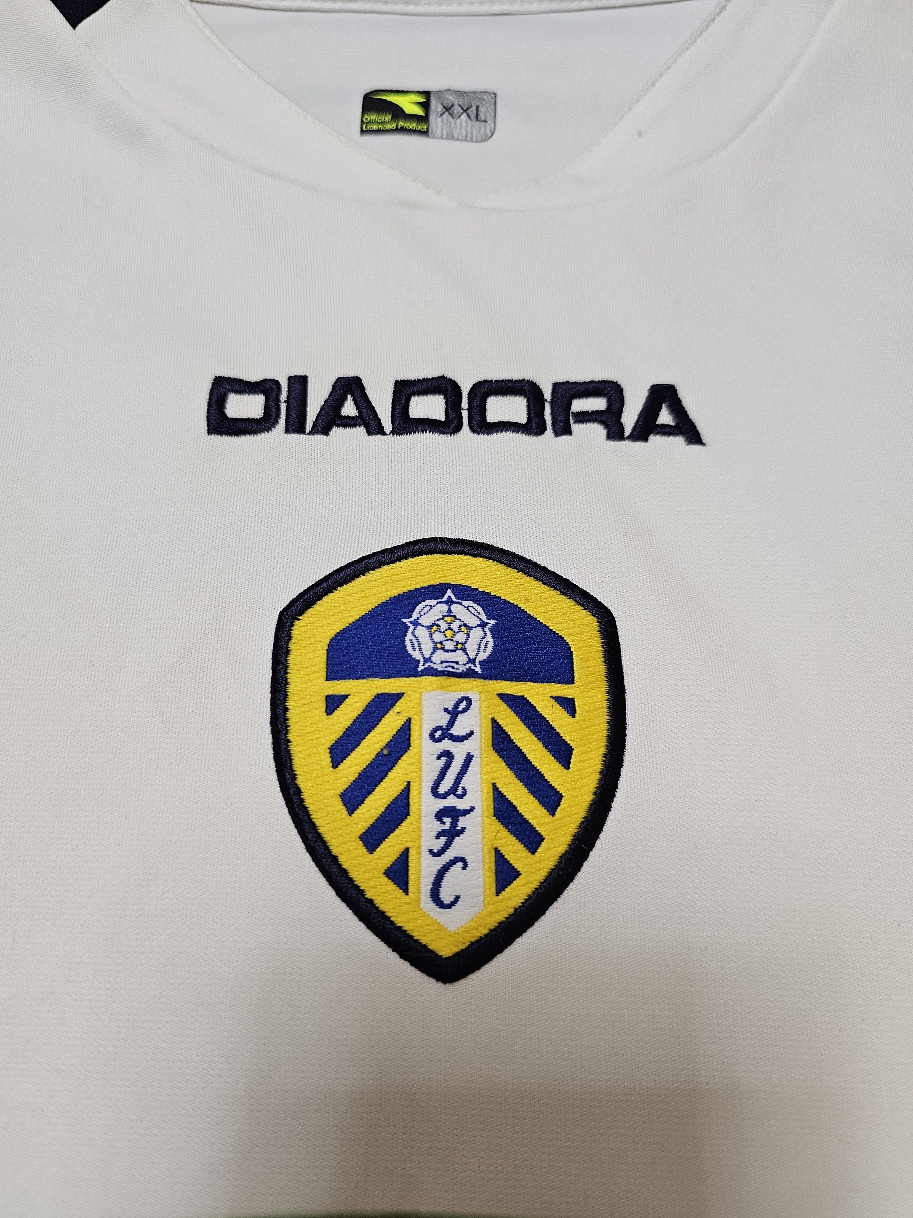 Diadora × Vintage LEEDS UNITED 2004 2005 HOME FOOTBALL SHIRT SOCCER JERSEY Size US XXL / EU 58 / 5 - 4 Thumbnail