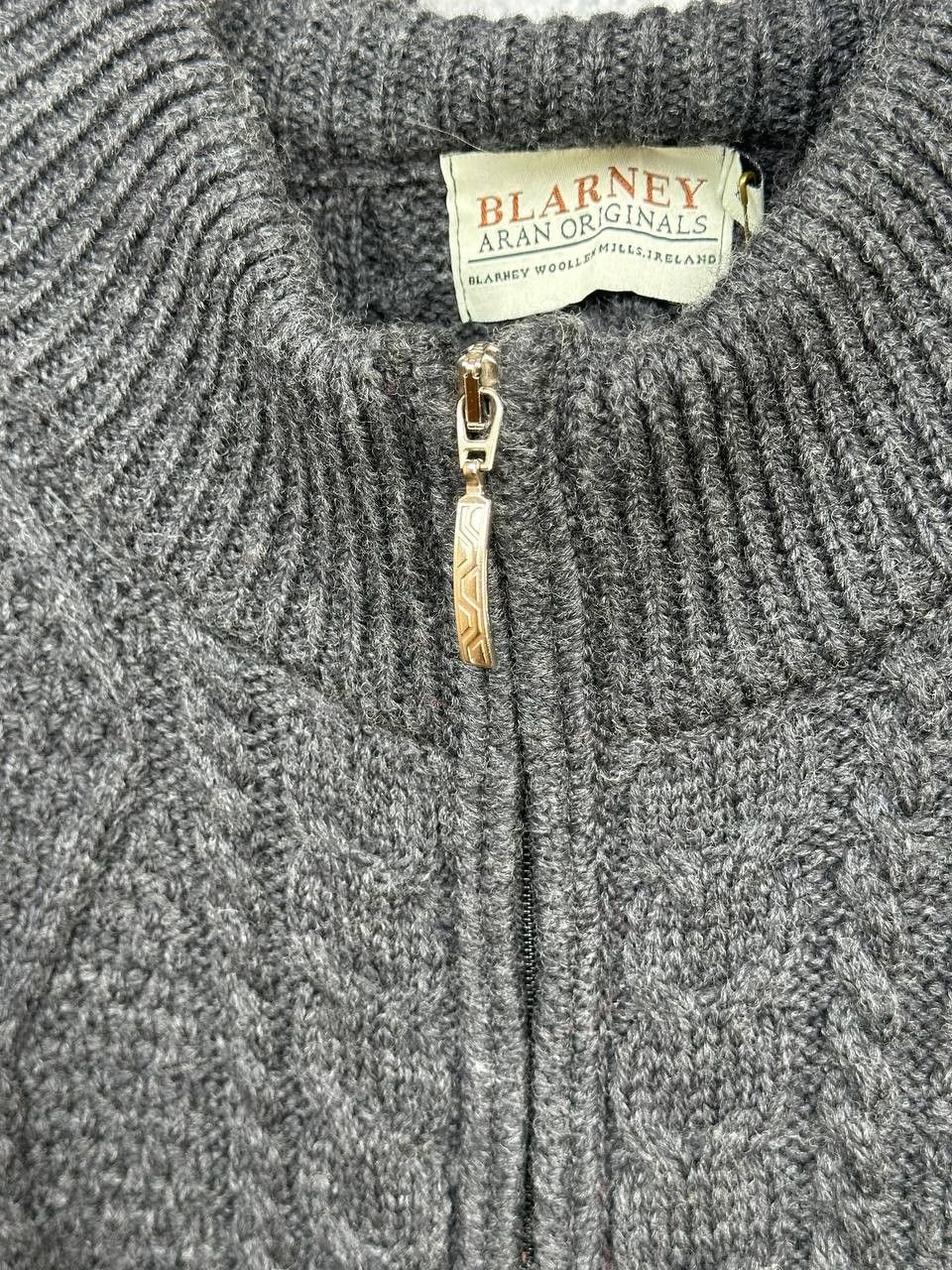 Vintage Blarney Woollen Mills Aran Full Zip Sweater Wool Knit Size US XL / EU 56 / 4 - 10 Thumbnail