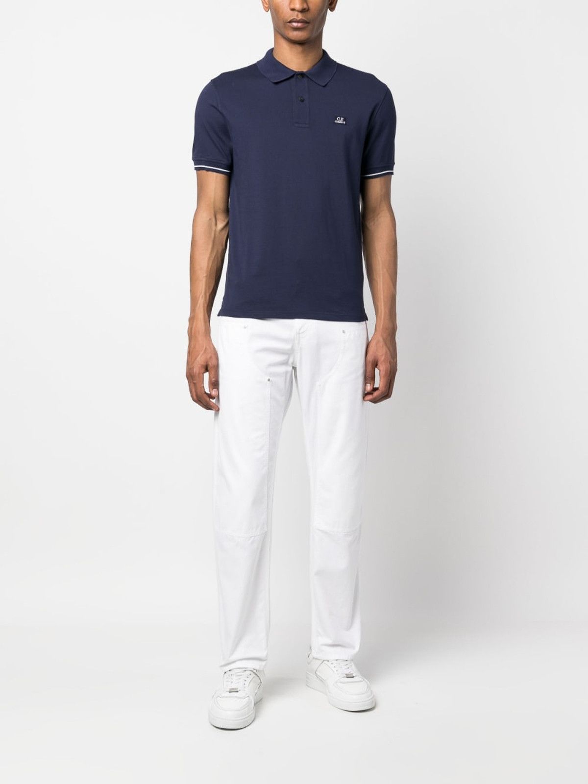 C.P. Company o1y1224 Logo Polo Shirt in Navy Blue Size US S / EU 44-46 / 1 - 2 Thumbnail