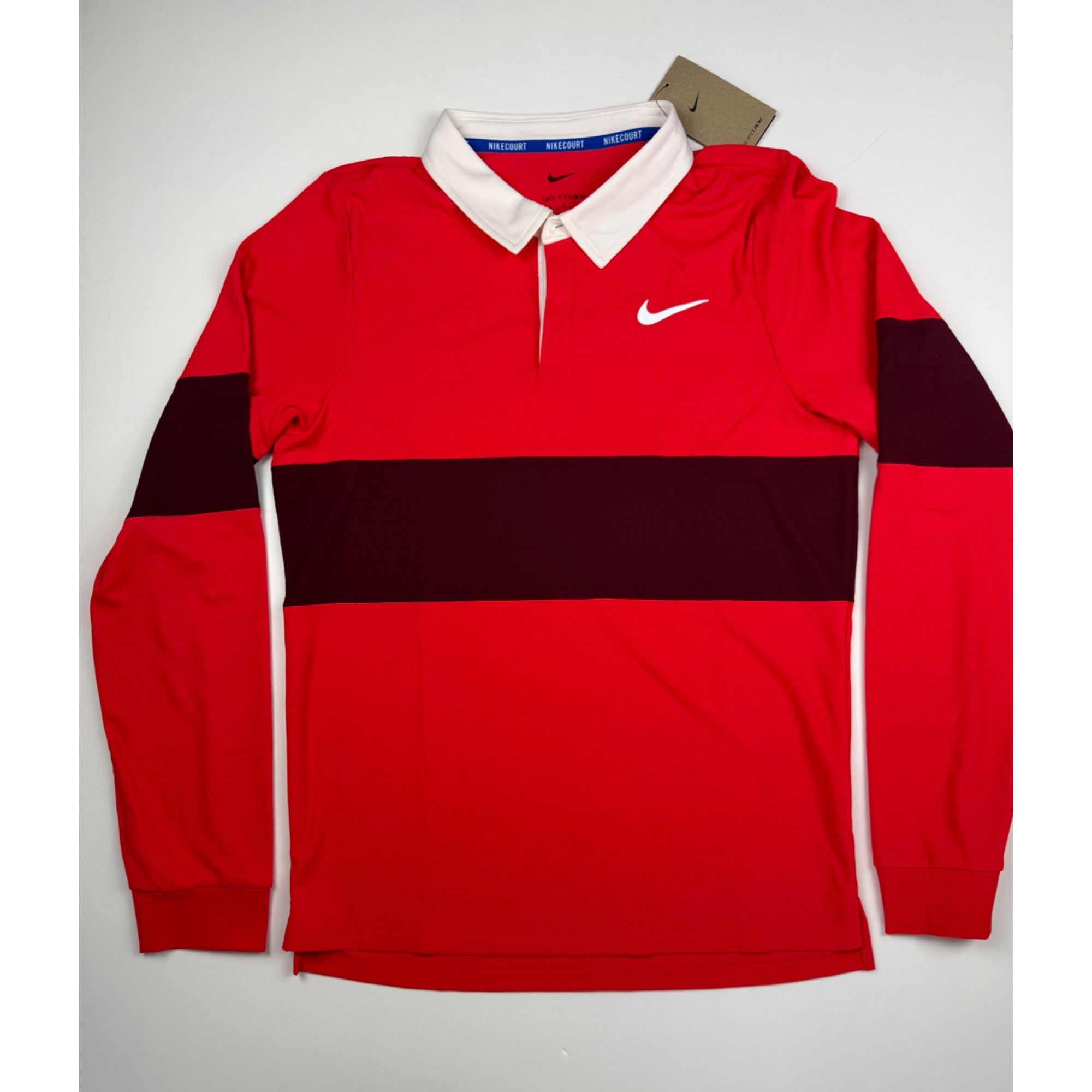 Nike Size Small - Nike Court Advantage Slam Light Crimson Long Sl Size US S / EU 44-46 / 1 - 1 Thumbnail