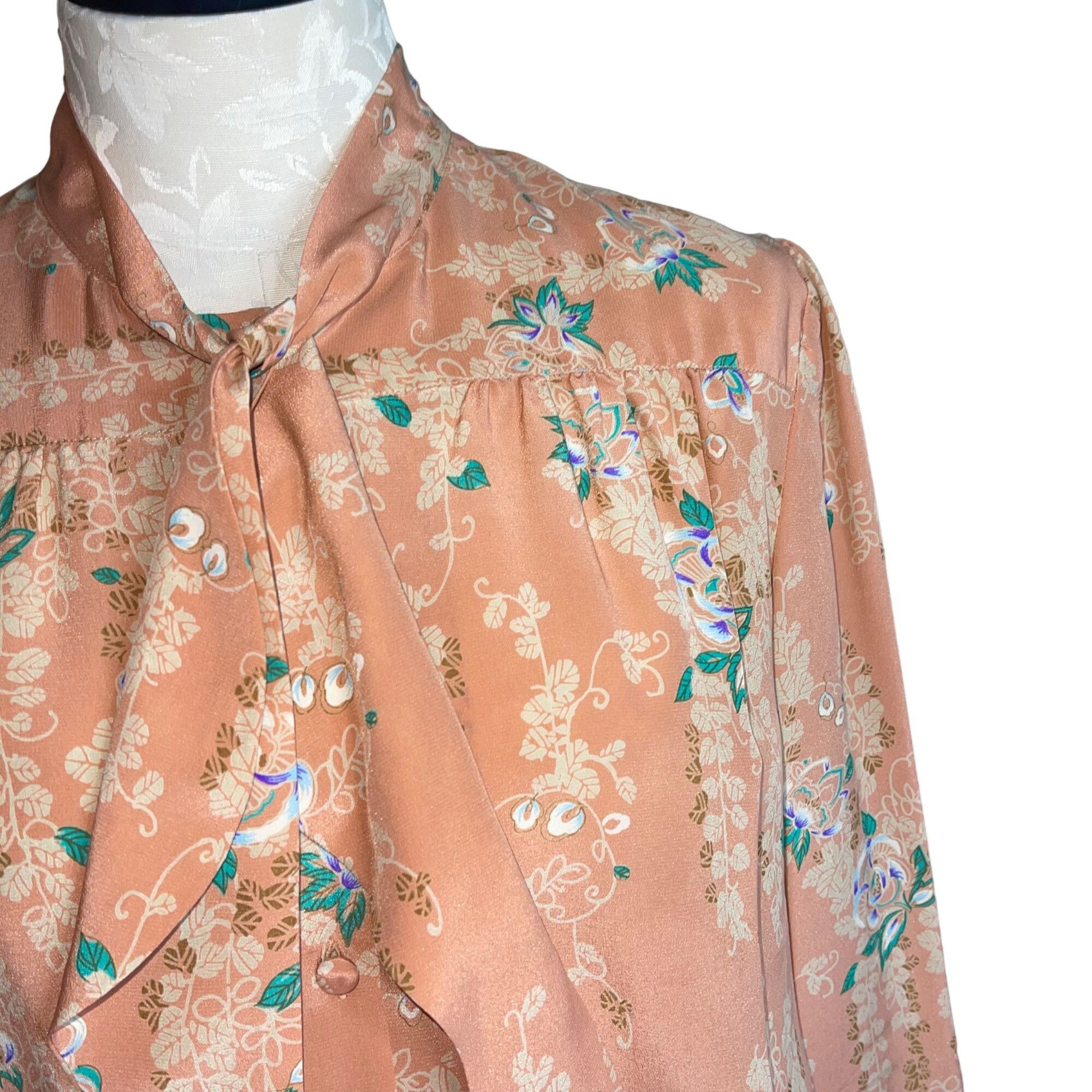 Dls International Vintage Womens Skirt Blouse Set Size 14