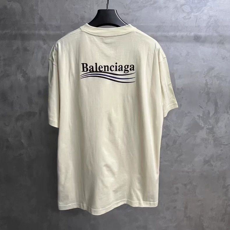 Balenciaga Balenciaga White label beige letter print round neck short Size US M / EU 48-50 / 2 - 2 Thumbnail