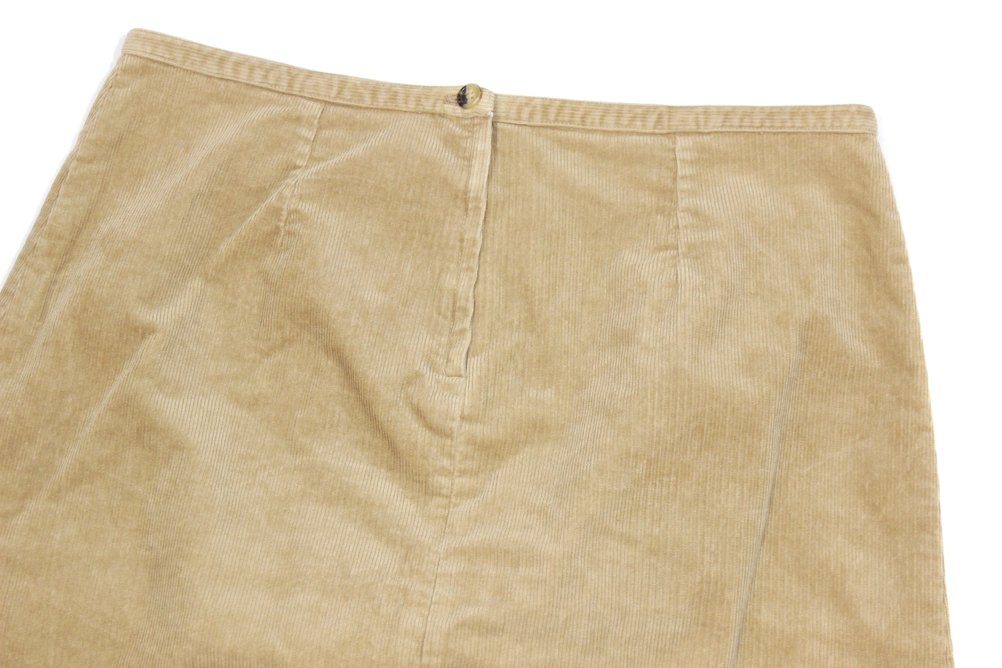 Burberry 00S Corduroy Skirt Vintage Size 30" / US 8 / IT 44 - 4 Thumbnail