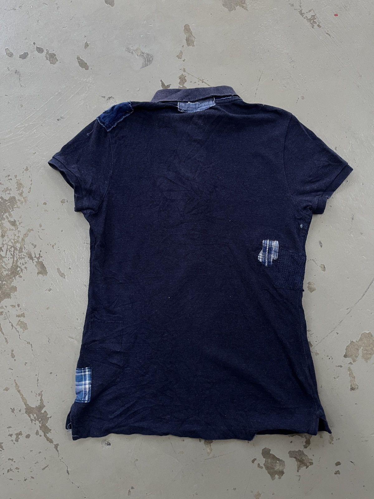 Polo Ralph Lauren 00s Polo RL Patchwork Indigo Dye Sashiko Kapital Dye Denim Size XS / US 0-2 / IT 36-38 - 8 Thumbnail