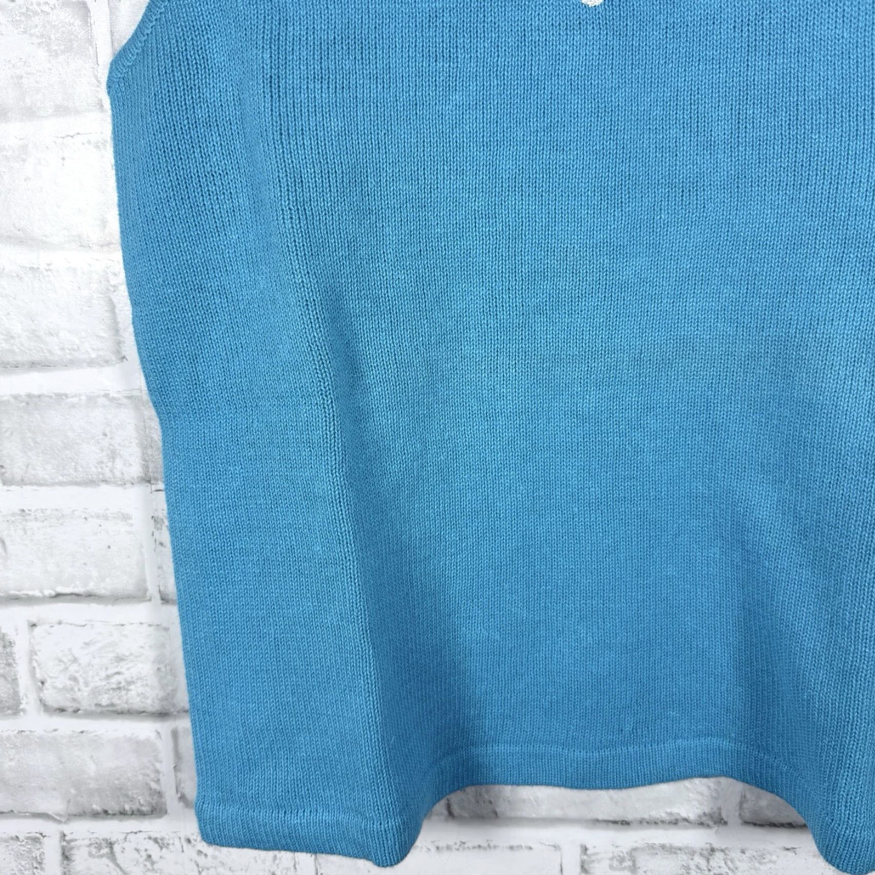 Vintage VTG Storybook Knits Blue Cotton Blend Sweater Vest Womens Size S Size S / US 4 / IT 40 - 3 Thumbnail