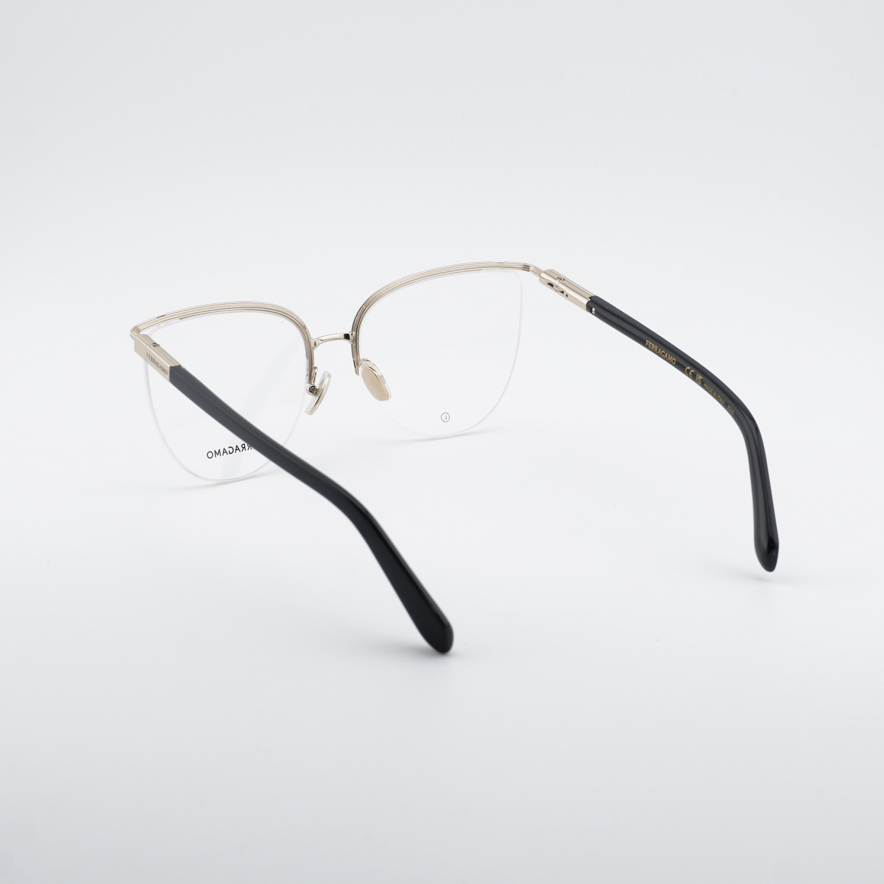 Salvatore Ferragamo Salvatore Ferragamo SF2227 710 Eyeglasses Gold/Black 56mm Size ONE SIZE - 3 Thumbnail