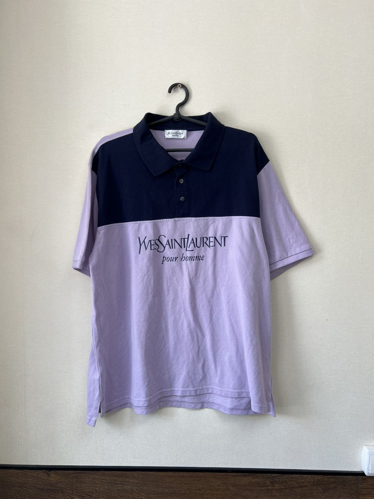 Vintage Vintage Yves Saint Laurent YSL Polo T-Shirt Big Logo Size US XXL / EU 58 / 5 - 1 Thumbnail