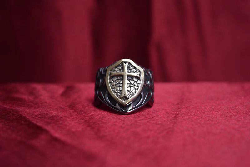 Jewelry Cross Punk Jewelry Rings Open Size Chrome Ring (Size 7-13) Size ONE SIZE - 6 Thumbnail