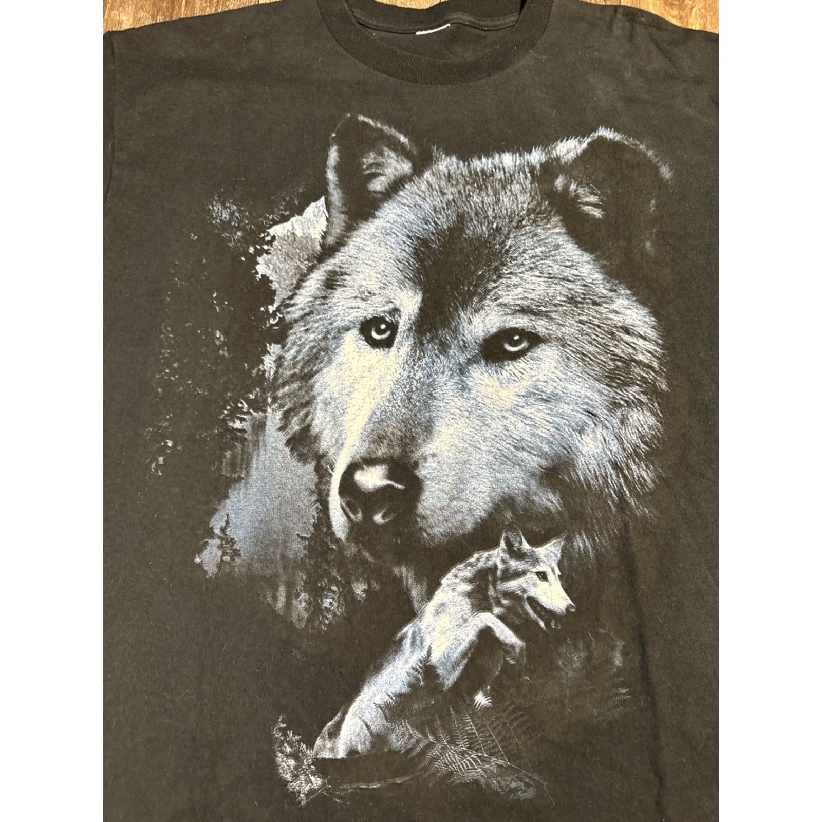 Vintage VINTAGE Wolf Husky Dog Nature Animal Earth Black T-Shirt XL Men Size US XL / EU 56 / 4 - 3 Thumbnail