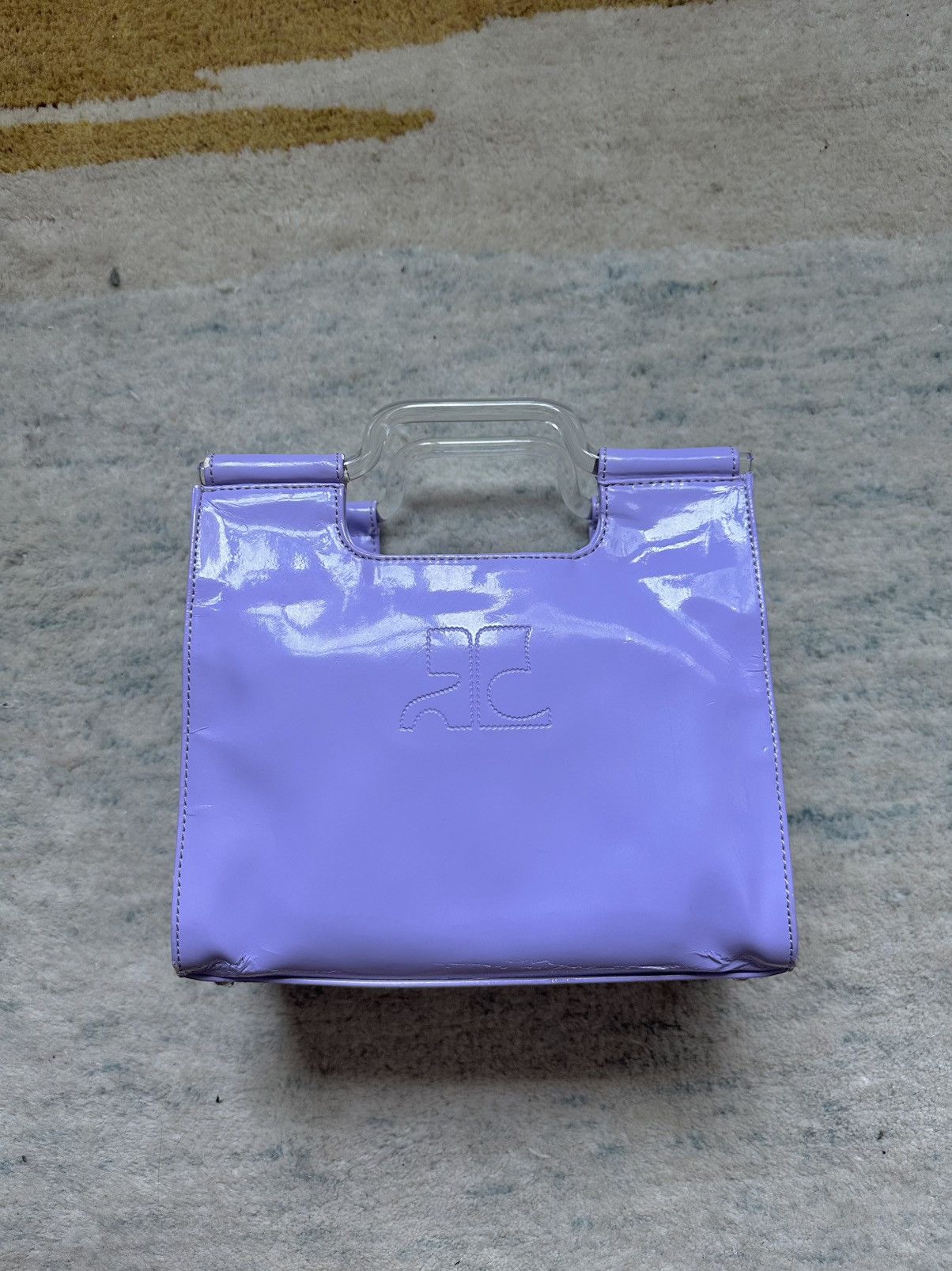 Courreges Rare Vintage Courreges Acrylic Clear Top Handle Purse Logo Size ONE SIZE - 1 Thumbnail