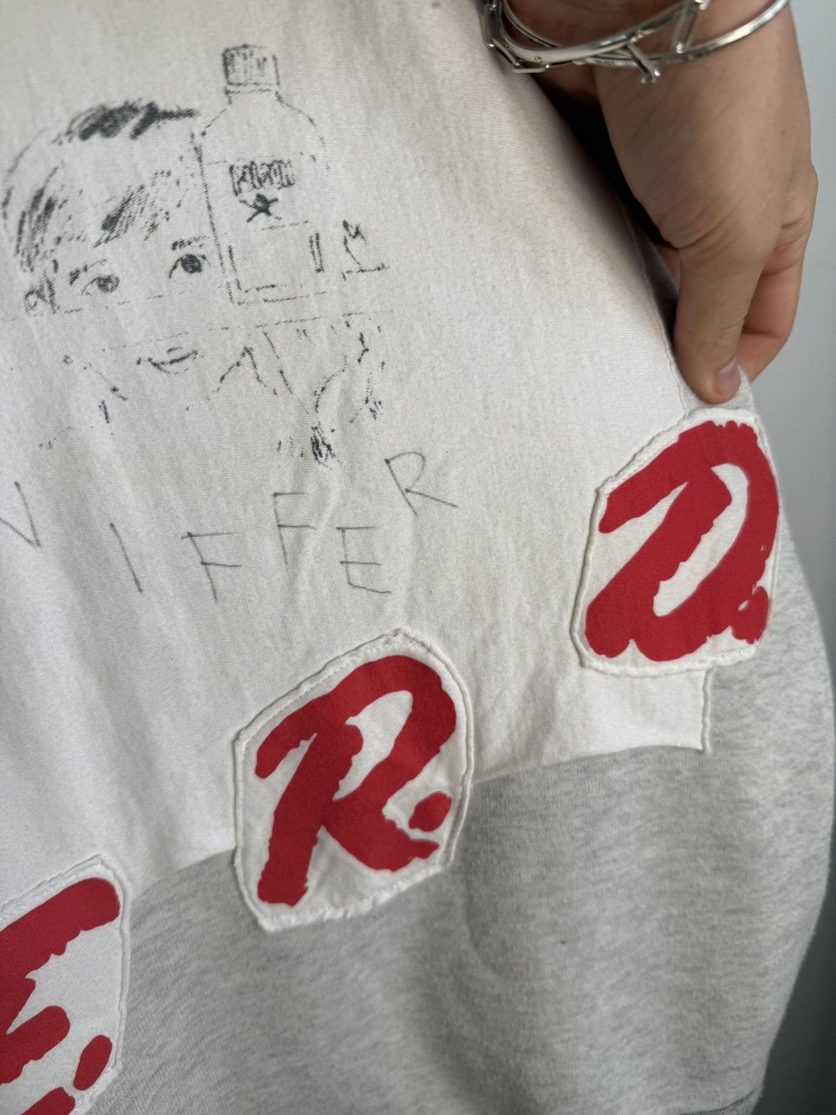 Enfants Riches Deprimes 🚭1 of 1 ULTIMATE GRAIL🚭HAND DRAWN “GLUE SNIFFER” DARE HOODIE Size US XL / EU 56 / 4 - 9 Thumbnail