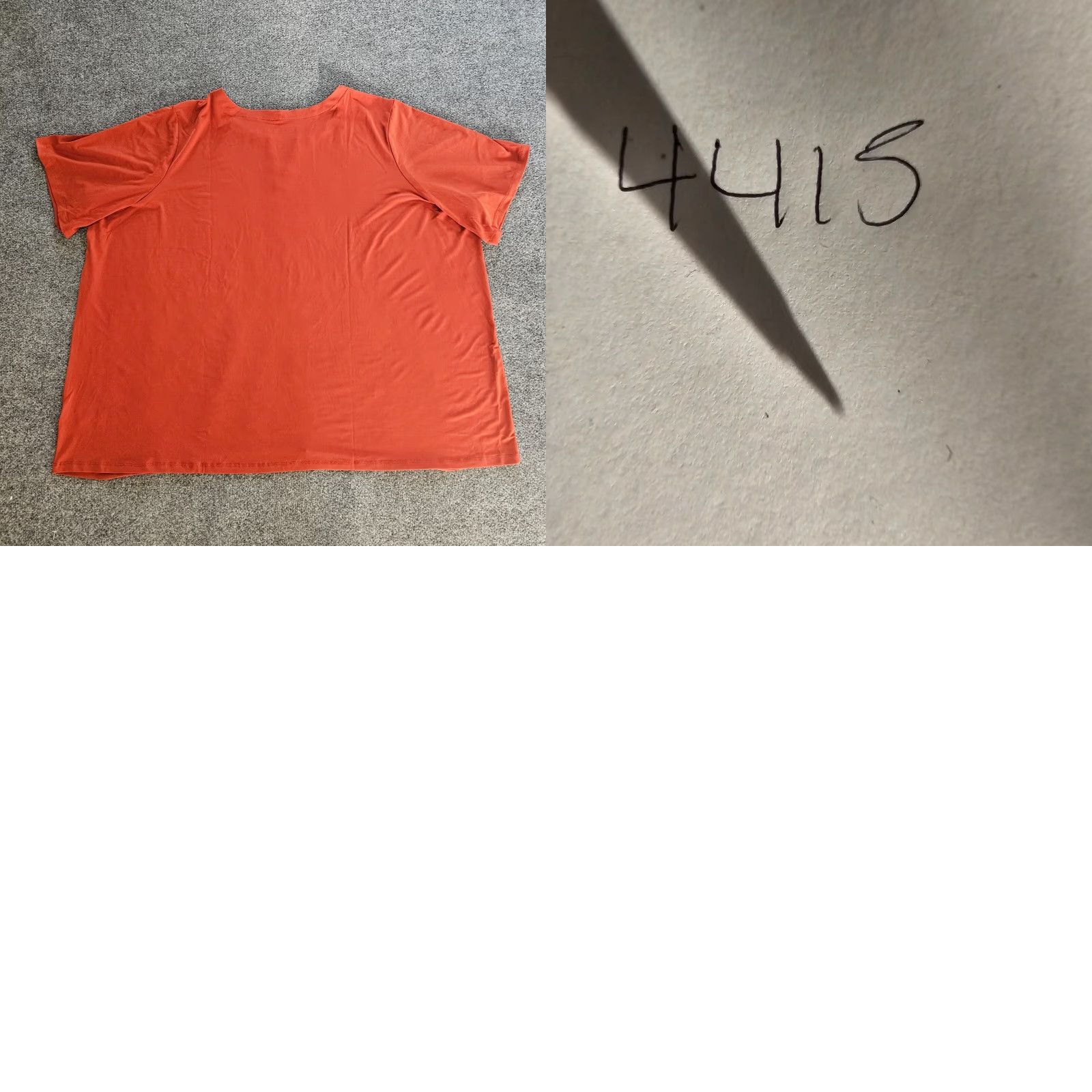 Vintage Susan Graver Top Women 5X Orange No Iron Short Sleeve Slinky Stretch Capsule Blouse Size XXL / US 16-18 / IT 52-54 - 8 Thumbnail