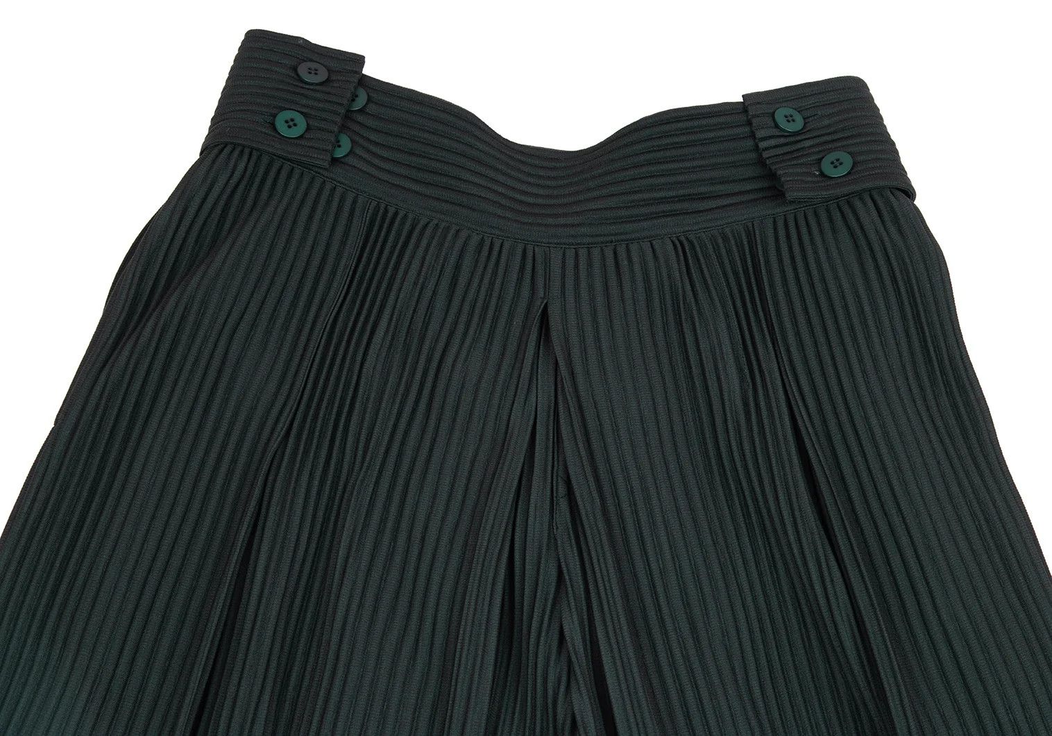Issey Miyake Pleated Hakama Pants in Dark Green Size US 32 / EU 48 - 2 Thumbnail