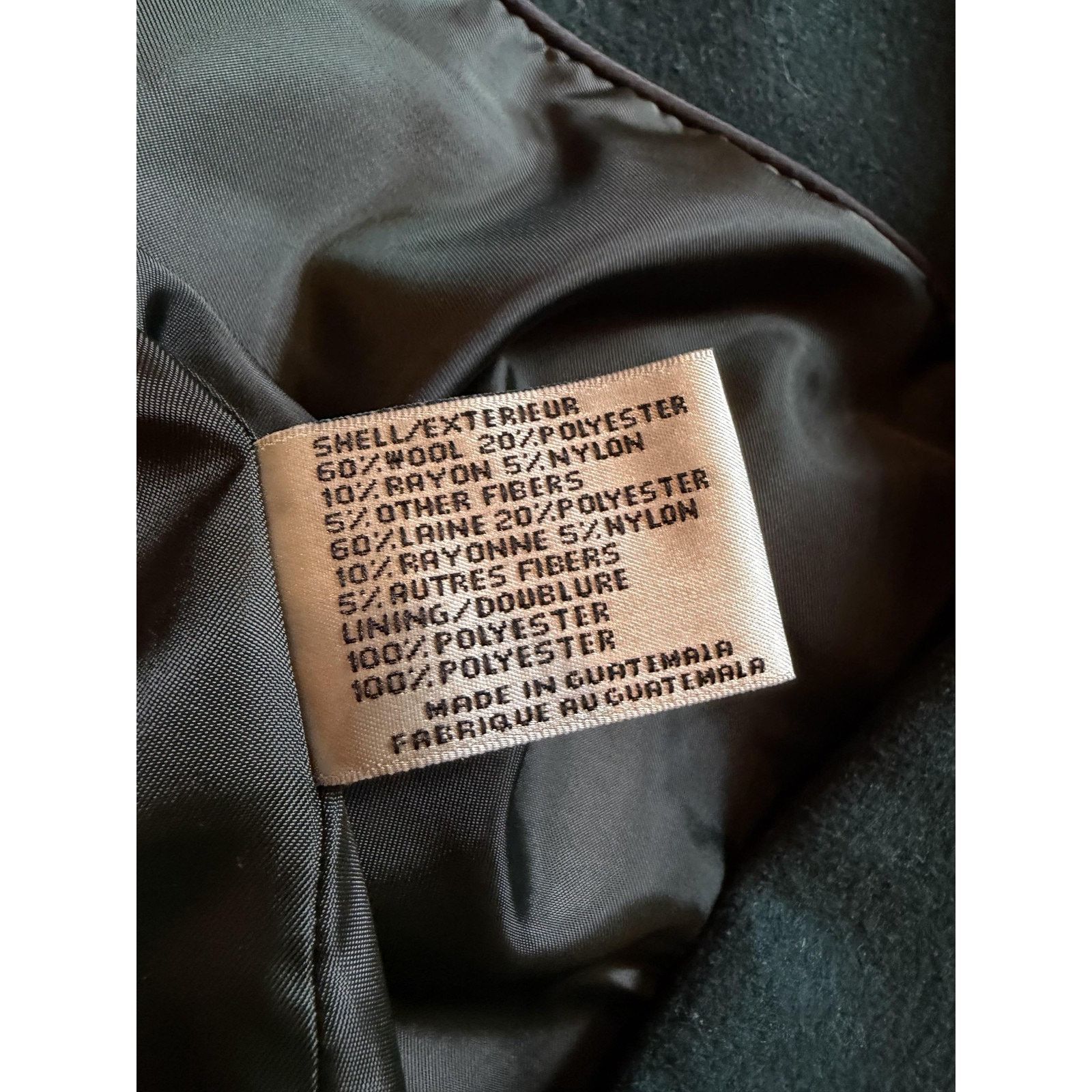 DKNY DKNY Coat 12 Green Wool Blend Ruffle Front Snap Button Long Size XL / US 12-14 / IT 48-50 - 4 Thumbnail