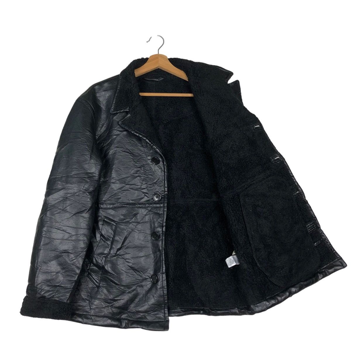 Japanese Brand 🔥Vintage Shearling Genuine Leather Jacket GU Issey Miyake Size US M / EU 48-50 / 2 - 10 Thumbnail