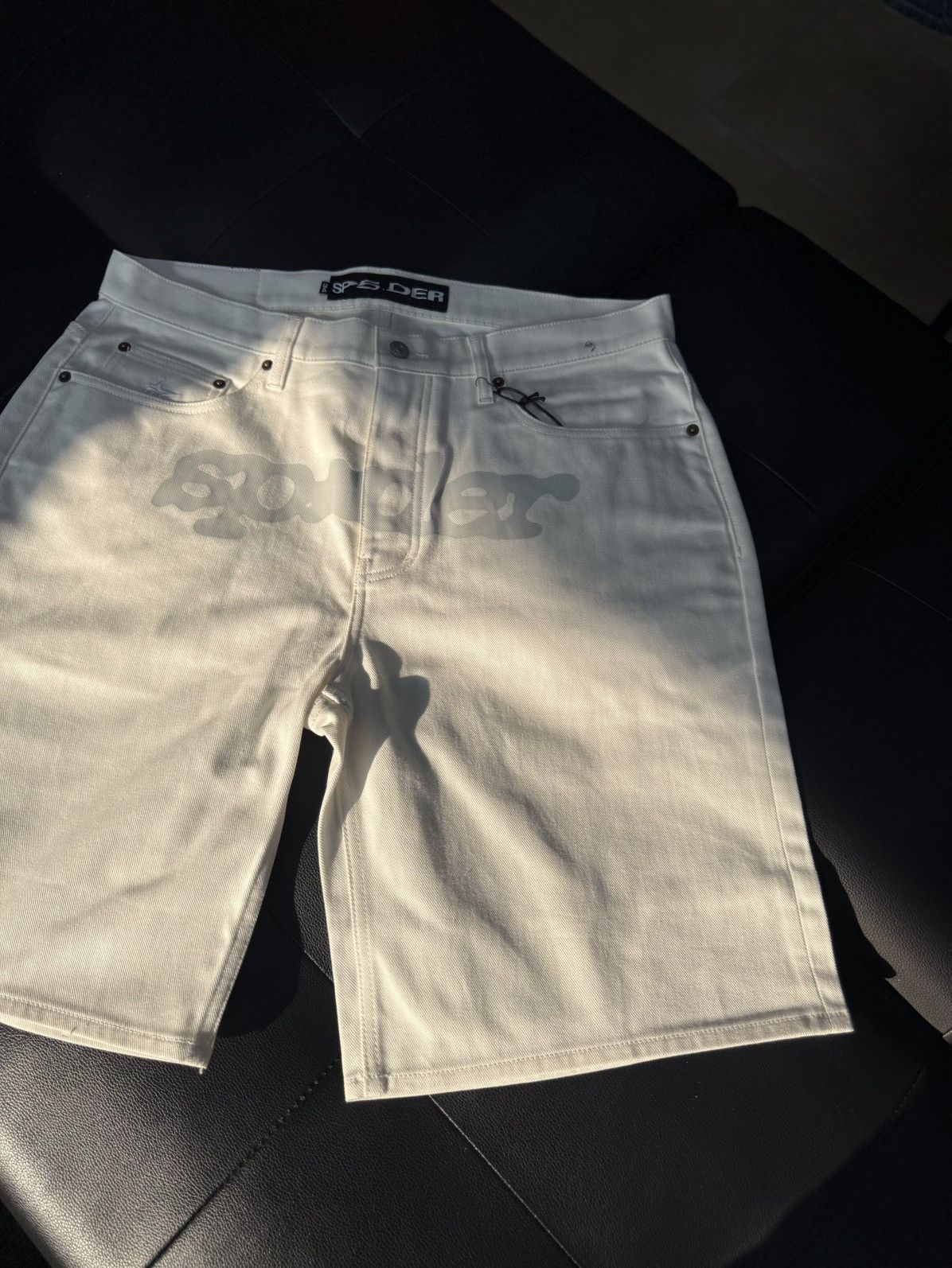 Sp5der Sp5der Jean Shorts White Size 34 (NEW) Size US 34 / EU 50 - 2 Thumbnail