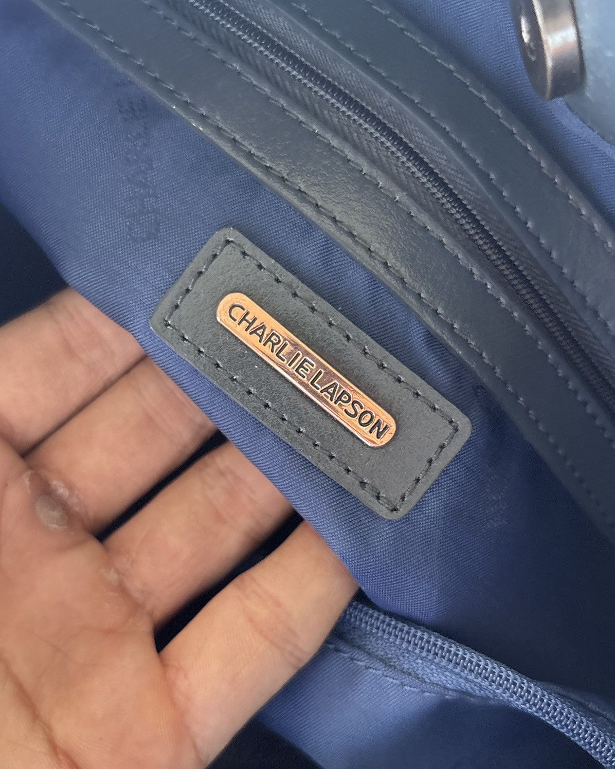 If Six Was Nine × Japanese Brand × Le Grande Bleu (L.G.B.) Charlie Lapson Vintage Crocodile Skin Style Bag Size ONE SIZE - 4 Thumbnail