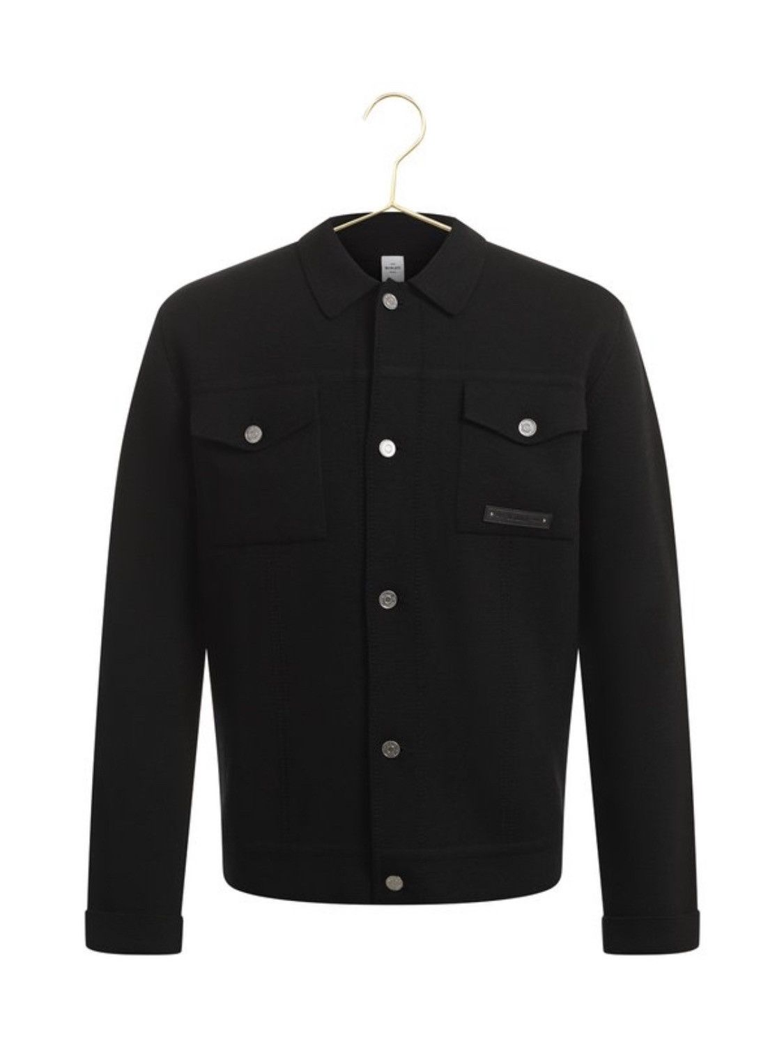 image of Berluti Wool Button Pocket Detail Cardigan Black, Men's (Size Large)