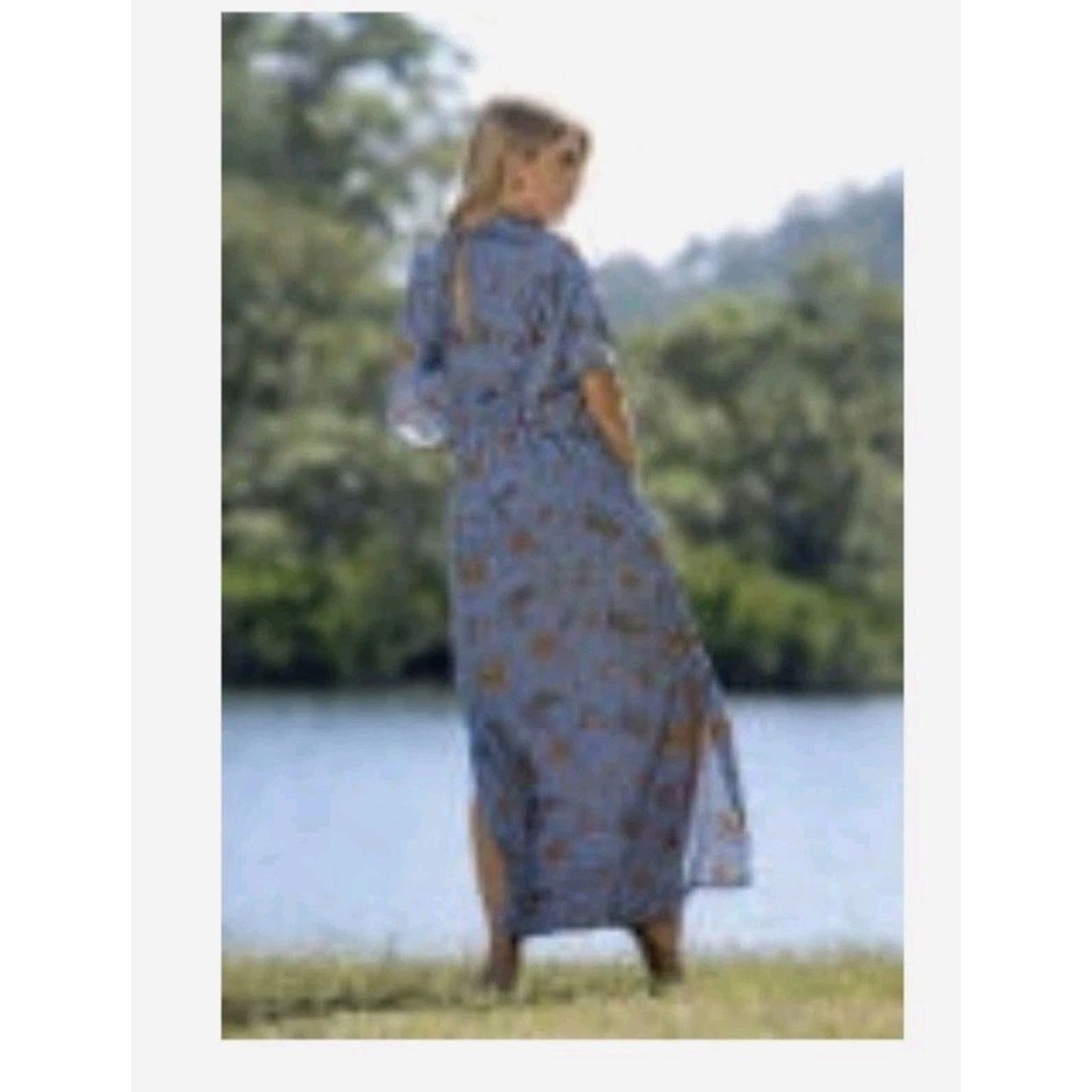 Other Cienna Janan Venus Silk Blend Maxi Flowy Sun Dress Small Size S / US 4 / IT 40 - 3 Thumbnail