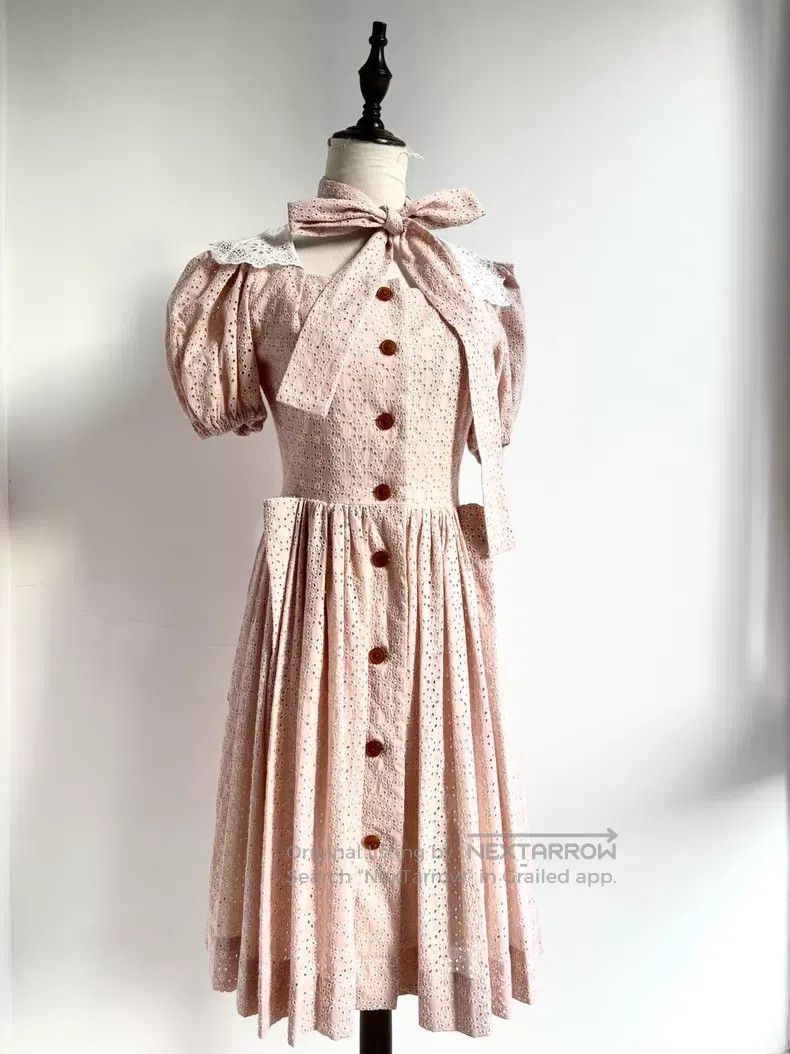 Vivienne Westwood Vivienne Westwood Vintage Pink Lace Flower Print Dress Size M / US 6-8 / IT 42-44 - 1 Thumbnail