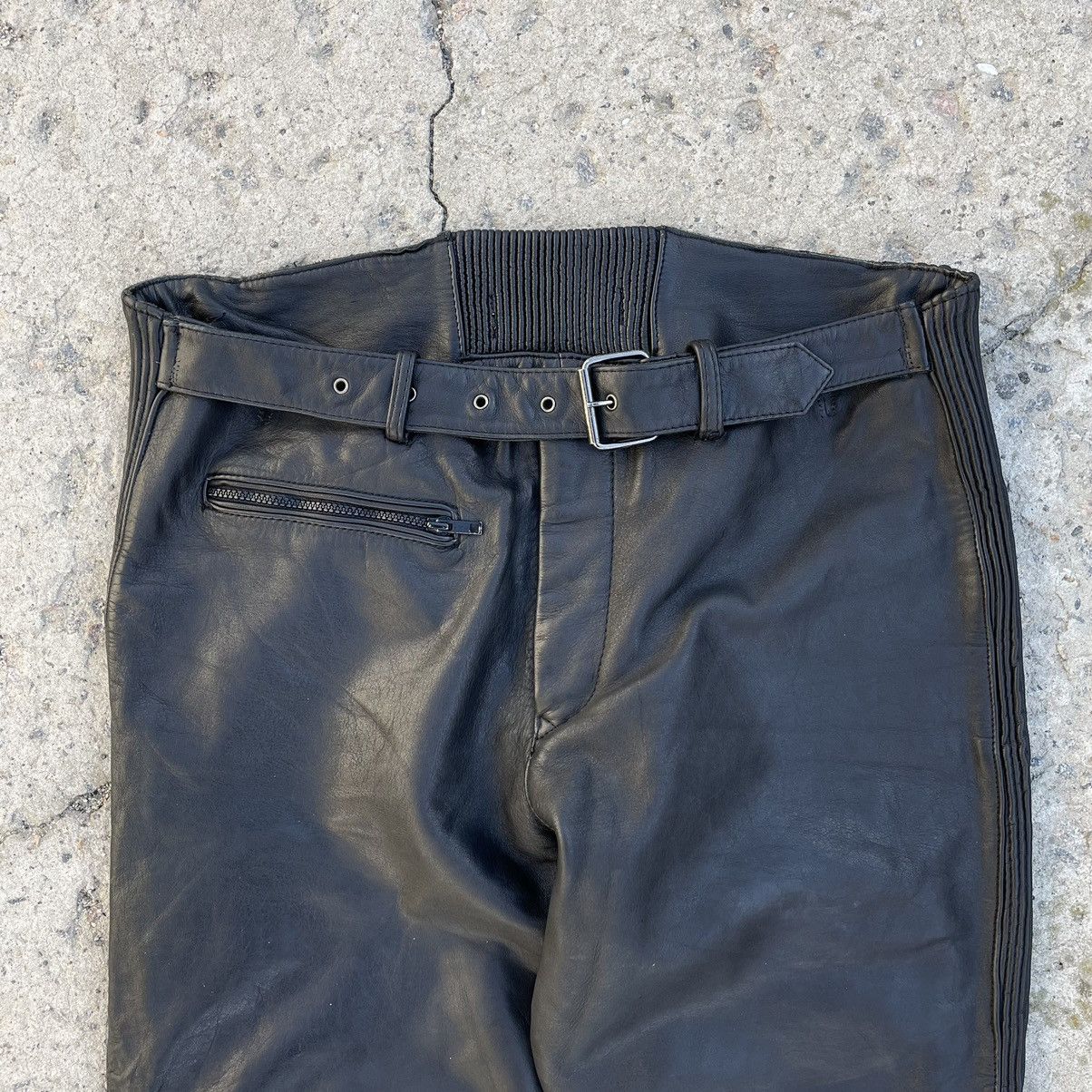 Vintage Vintage Moto Leather Pants 90s Y2K Style Japanese USA Size US 38 / EU 54 - 5 Thumbnail