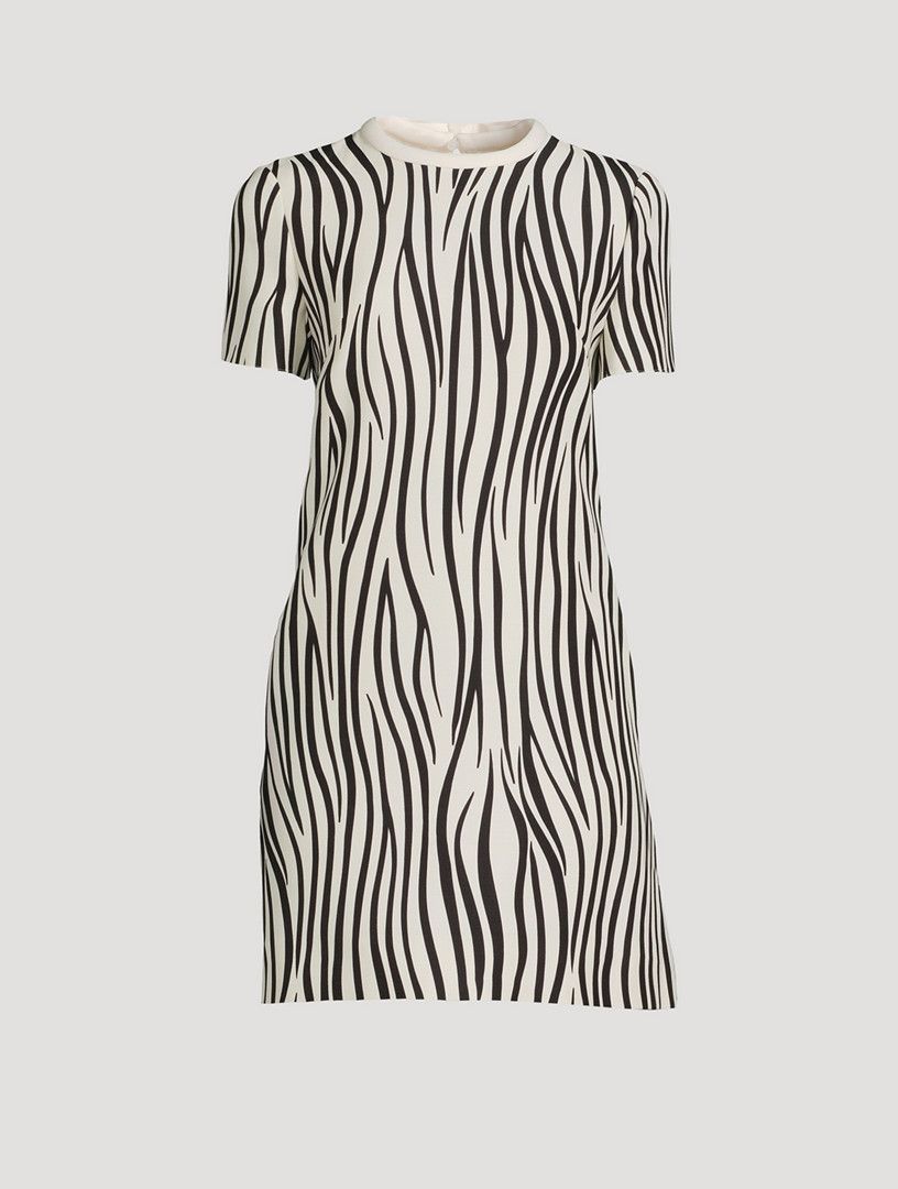 Valentino o1y0326 Mini Dress in Ivory/Black Size XS / US 0-2 / IT 36-38 - 1 Thumbnail