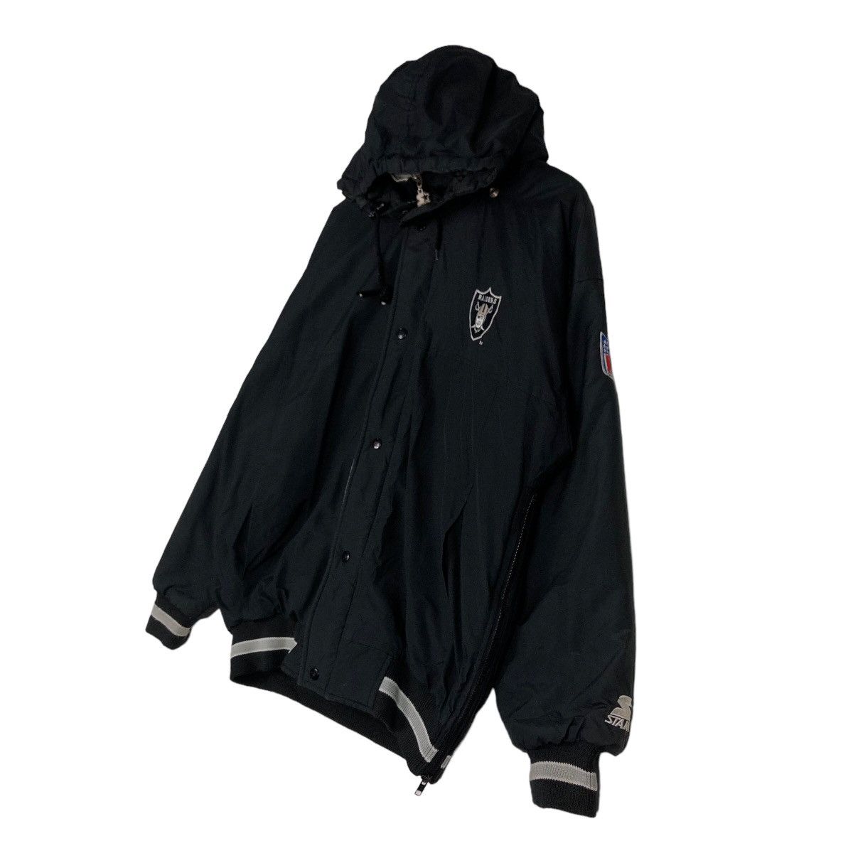NFL 🔥Vintage Bomber Jacket Starter NFL Raiders Big Logo Size US S / EU 44-46 / 1 - 2 Thumbnail