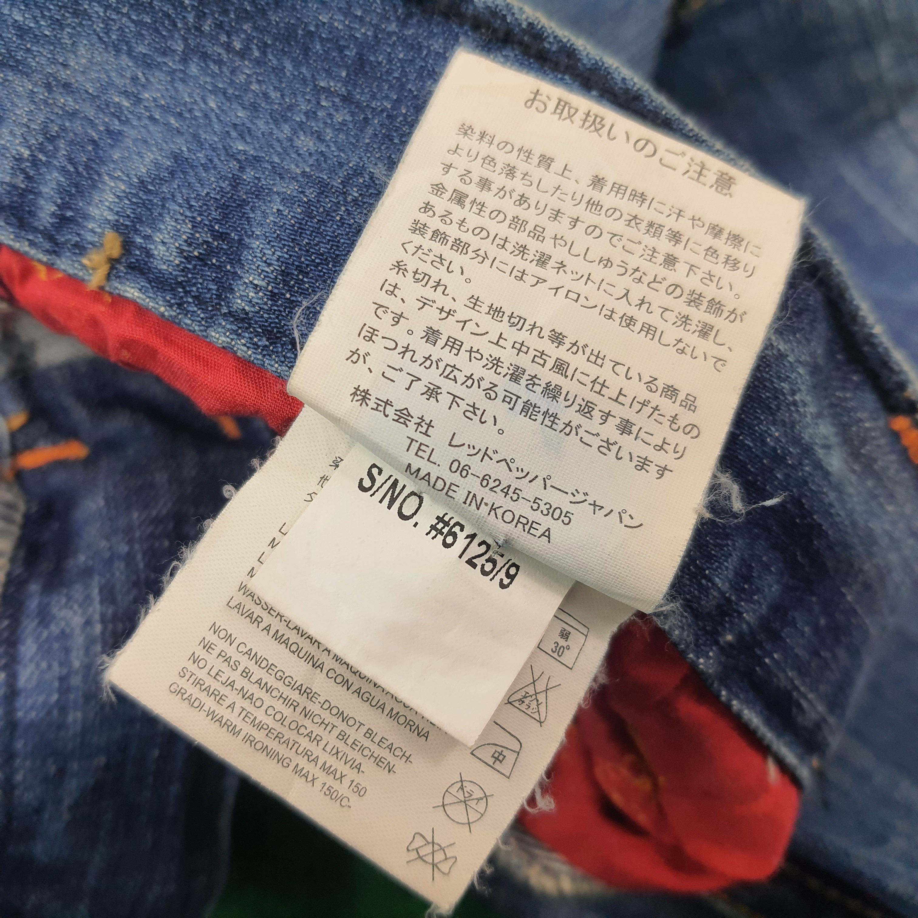 Japanese Brand Vintage Red Pepper Japan Denim Y2k Jeans C258N8 Size US 32 / EU 48 - 10 Thumbnail
