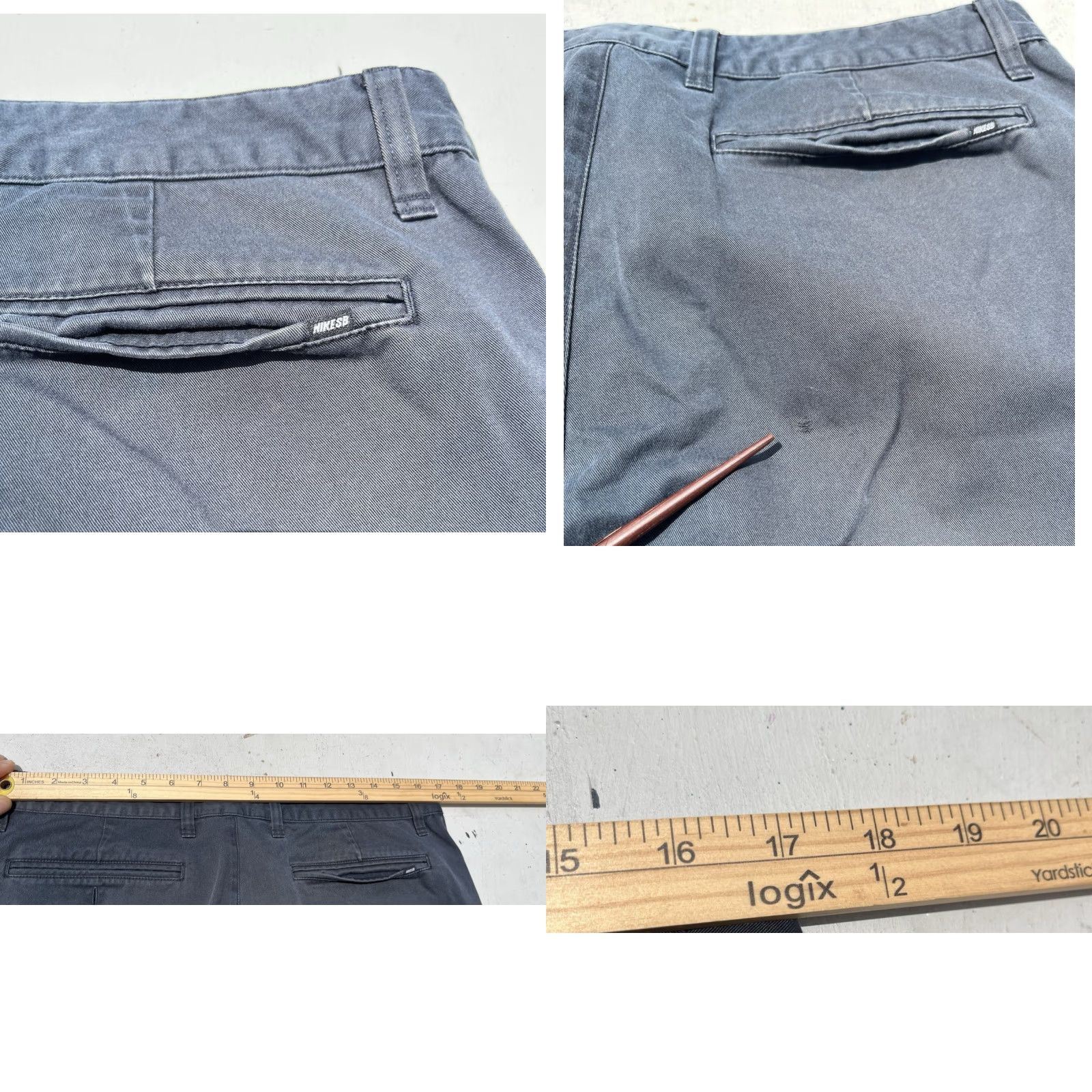 Vintage NikeSB Pants Black Flat Front 32 Regular 5-Pocket Chino Skate Casual Work Mens Size US 32 / EU 48 - 9 Thumbnail