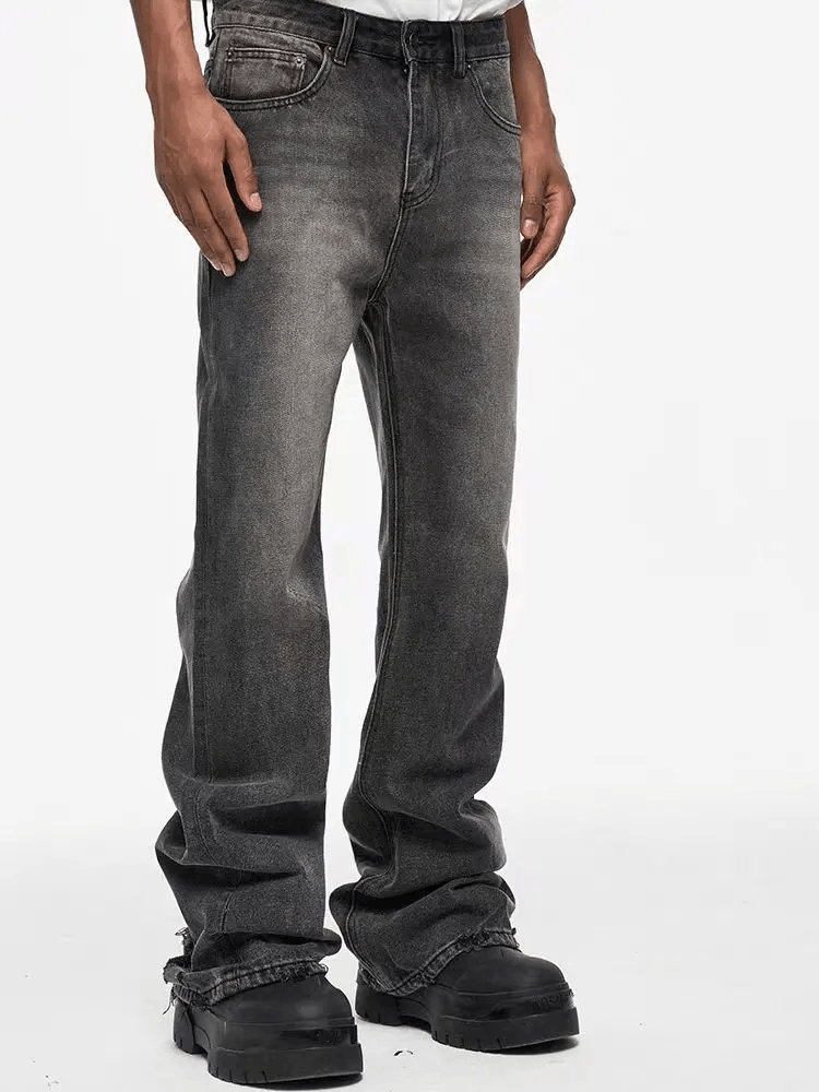 Japanese Brand × Jean High street style washed vintage micro flare jeans Size US 34 / EU 50 - 3 Thumbnail
