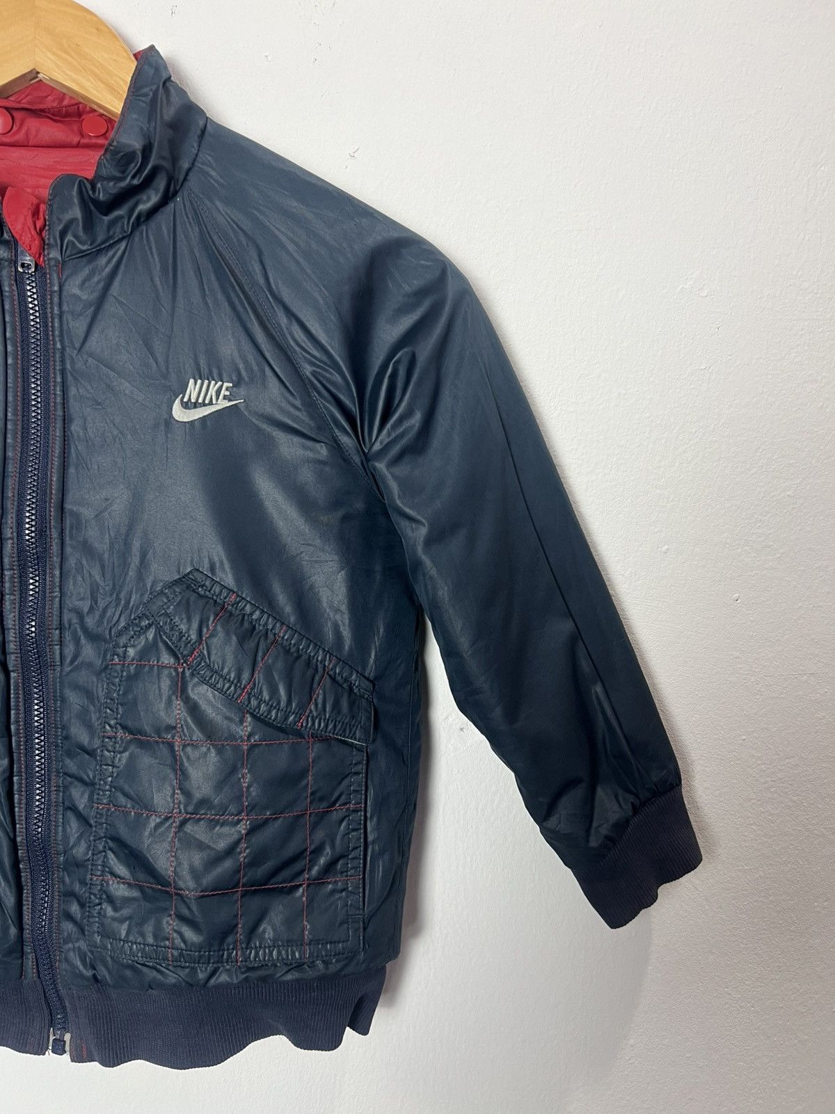 Vintage Vintage Nike Reversible Nylon Bomber 120 KIDS Jacket Size US XXS / EU 40 - 3 Thumbnail