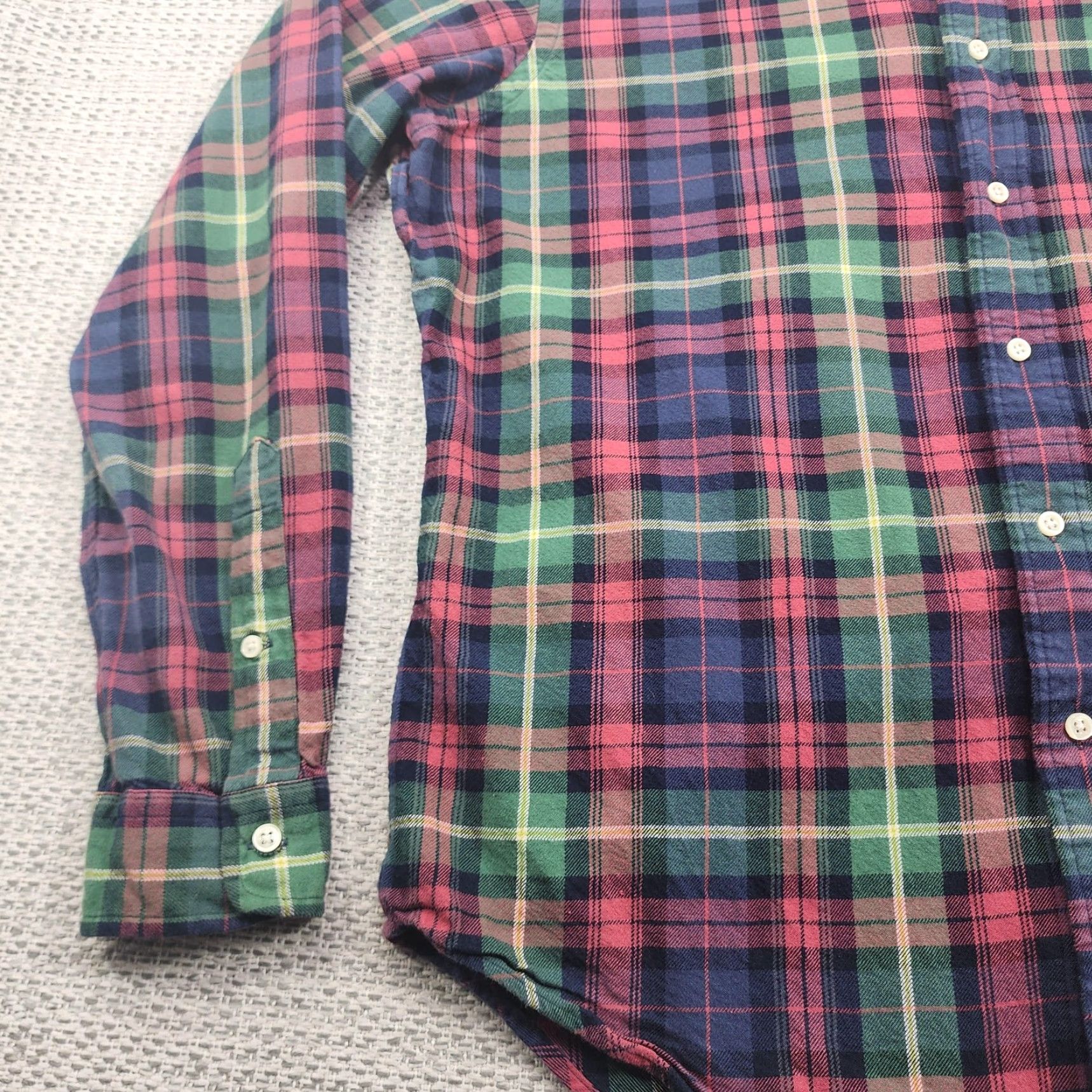 Ralph Lauren VINTAGE Ralph Lauren Shirt Mens Large Red Green Navy Plaid Button Down Classic Fit Logo Shirt Size US L / EU 52-54 / 3 - 3 Thumbnail