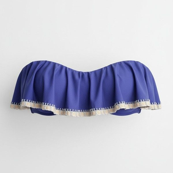 Other NWT PQ Swim Platinum Crochet Trim Flutter Bikini Top Size M Size M / US 6-8 / IT 42-44 - 2 Thumbnail