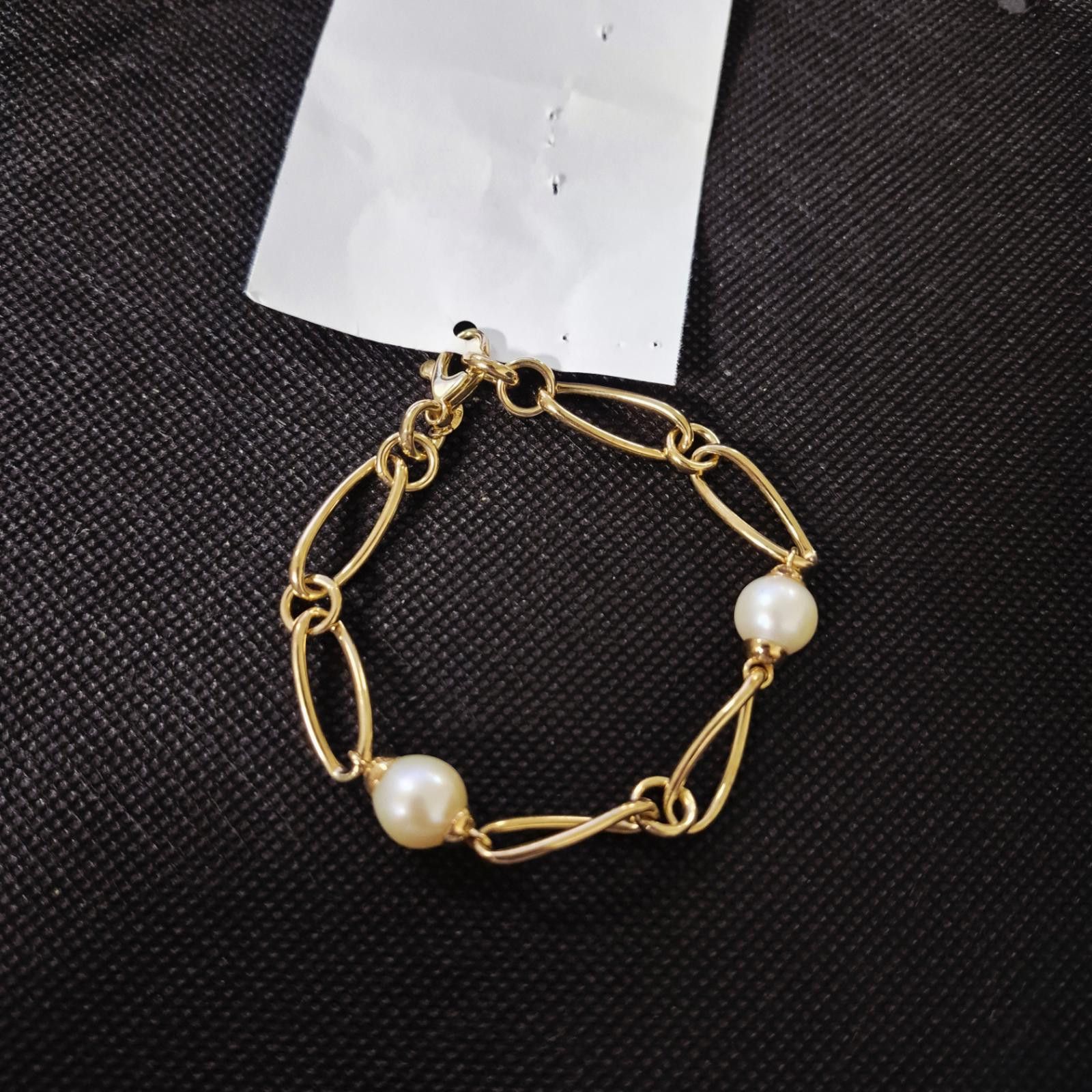 Macys Pearl Oval Link Bracelet in 14k Gold-Plated Sterling Silver Size ONE SIZE - 4 Thumbnail