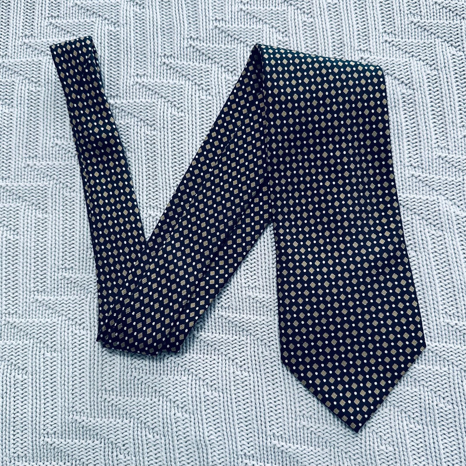 Barneys New York Barney's black with gold dot silk tie Size ONE SIZE - 1 Thumbnail