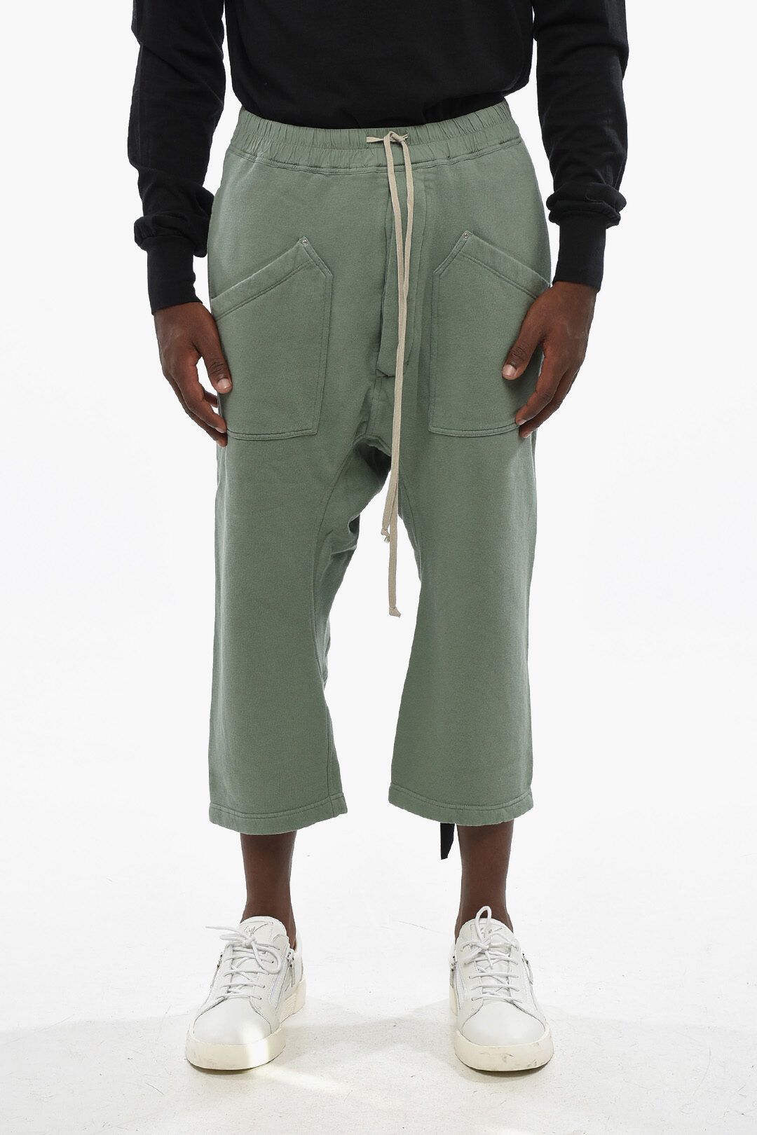 Rick Owens og1mm1025 Cropped Cargo Pant in Green Size US 32 / EU 48 - 1 Thumbnail