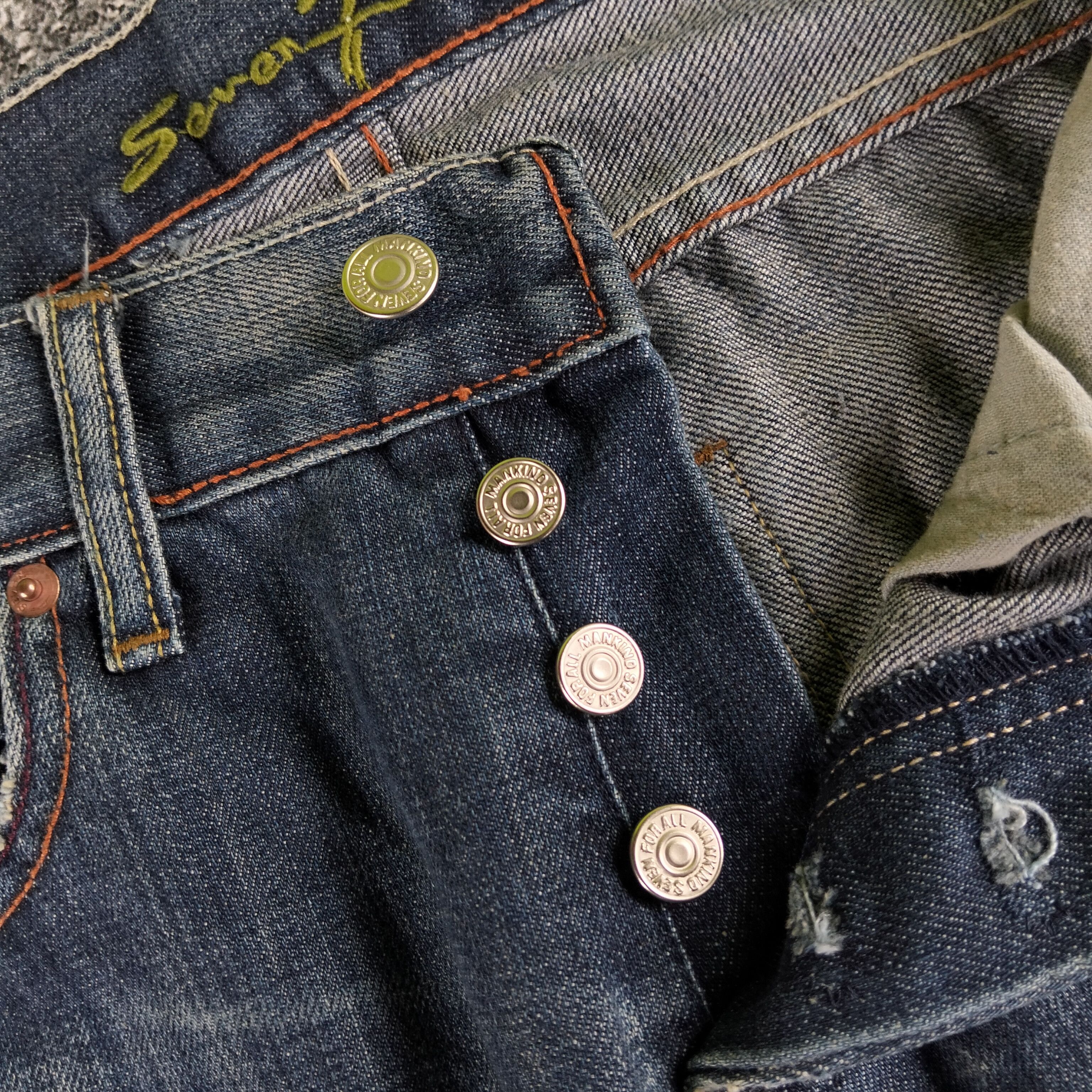 7 For All Mankind 7 For All Mankind Flared Button Fly Blue Wash Faded Jeans Size US 30 / EU 46 - 10 Thumbnail