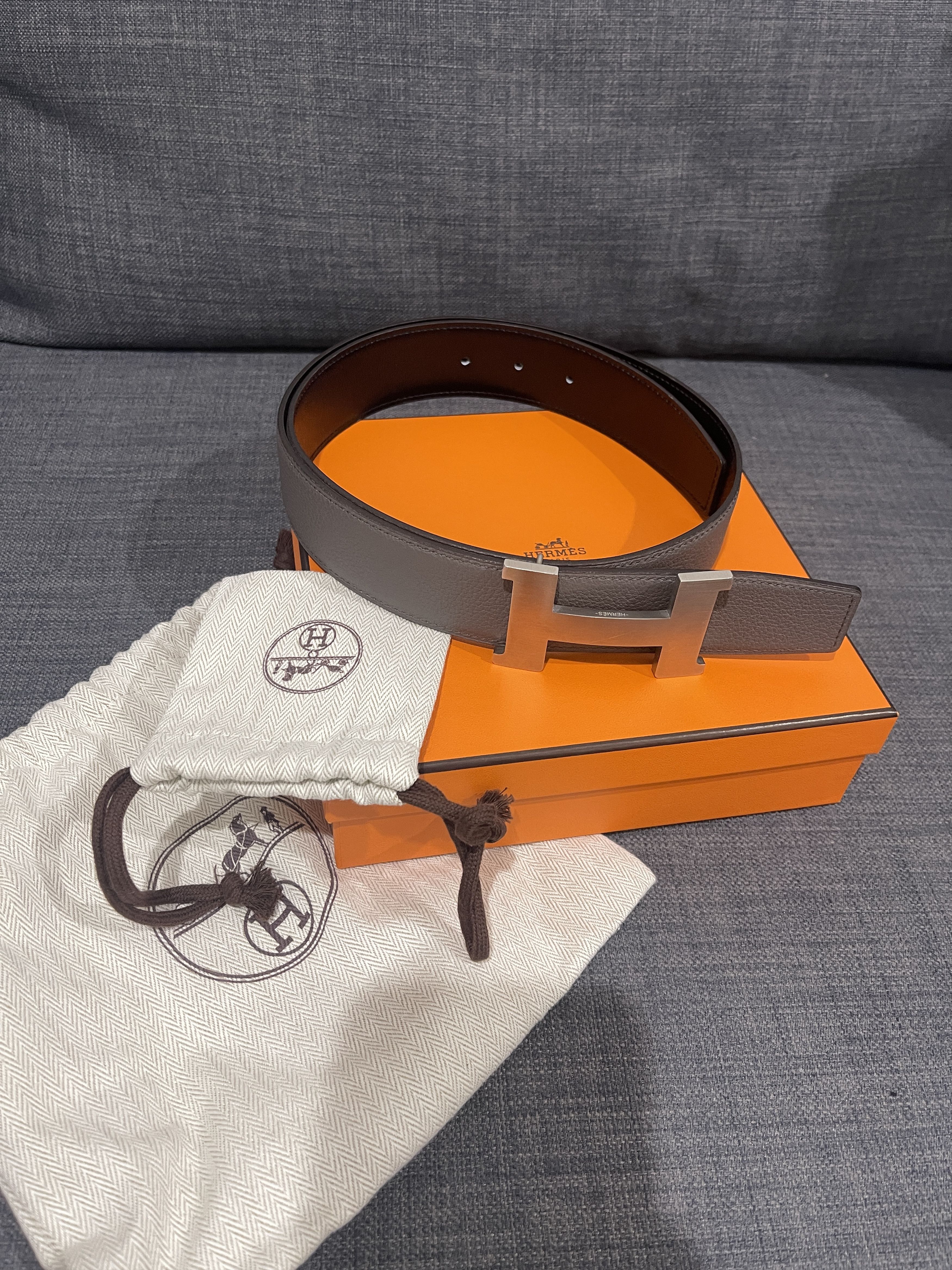 Hermes Hermes 38mm Leather Belt Men size 85 Size 30 - 1 Thumbnail