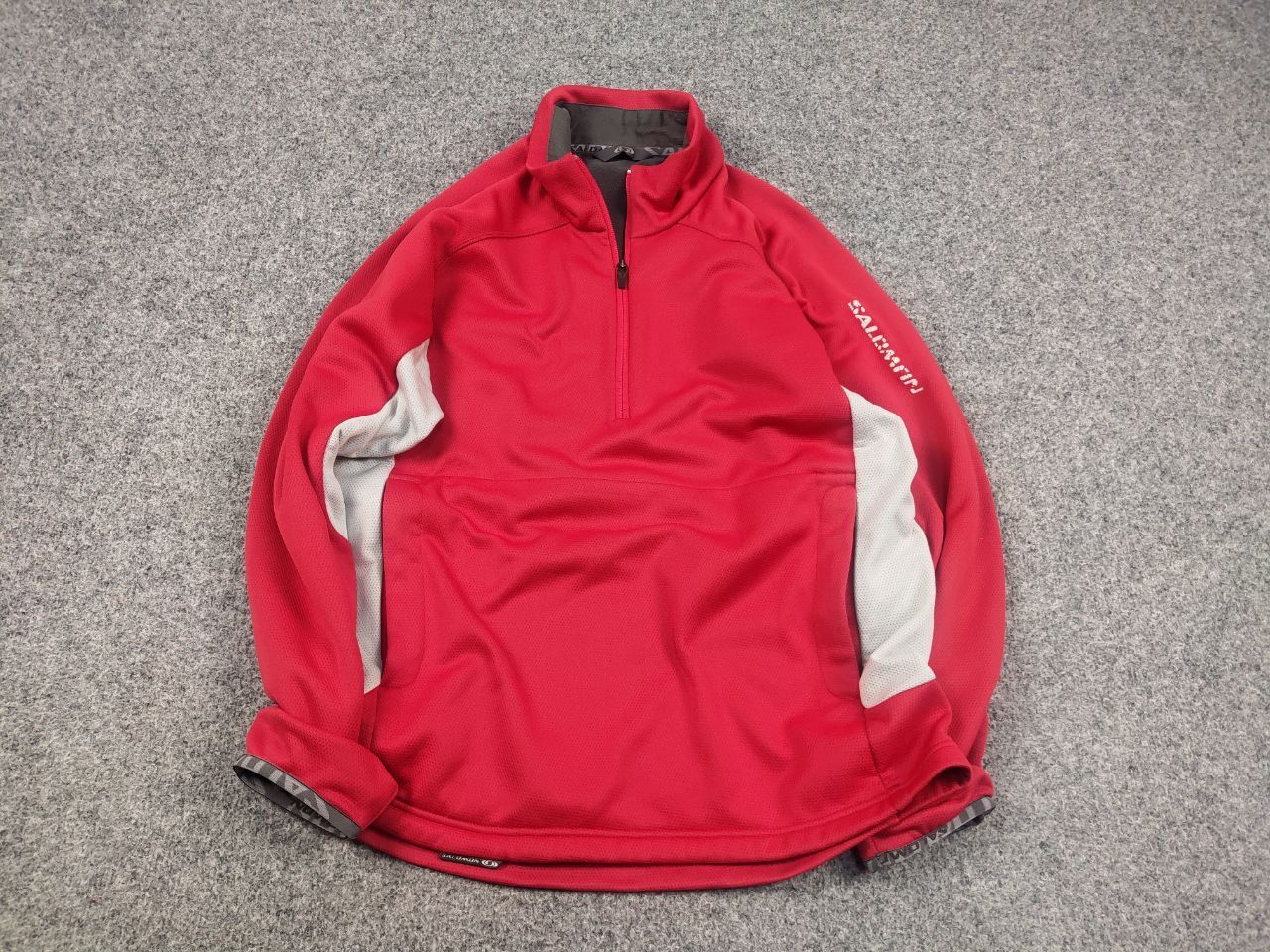 Salomon Vintage Salomon Lab Logo Zip Red Fleece Long sleeve pullover Size US M / EU 48-50 / 2 - 2 Thumbnail