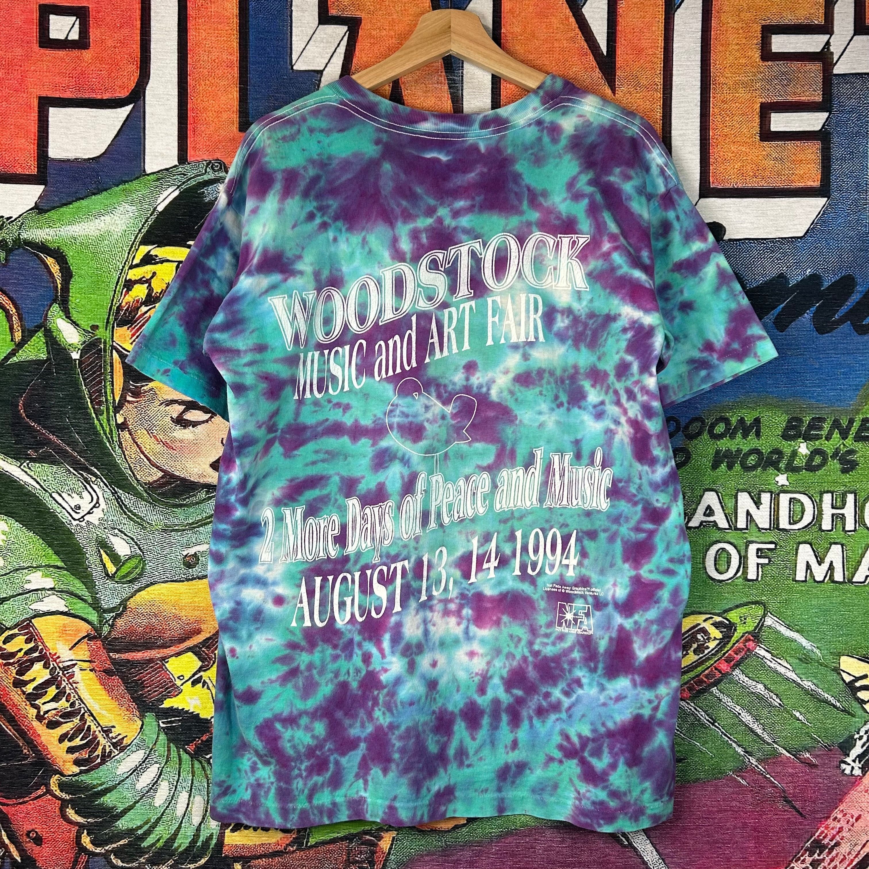 Vintage Vintage 90s 1994 Woodstock ‘2 More Days Of Peace And Music’ Size US L / EU 52-54 / 3 - 2 Thumbnail