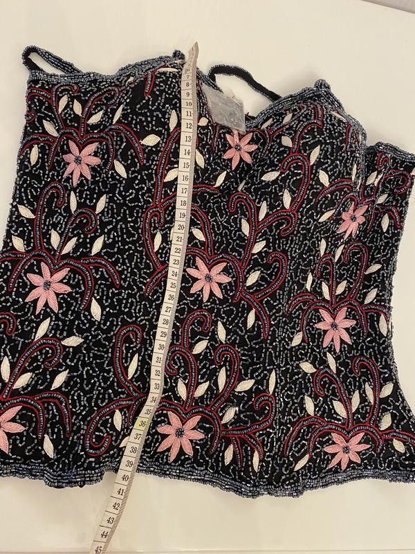Vintage Beaded silk corset sz S made in India new Size S / US 4 / IT 40 - 7 Thumbnail