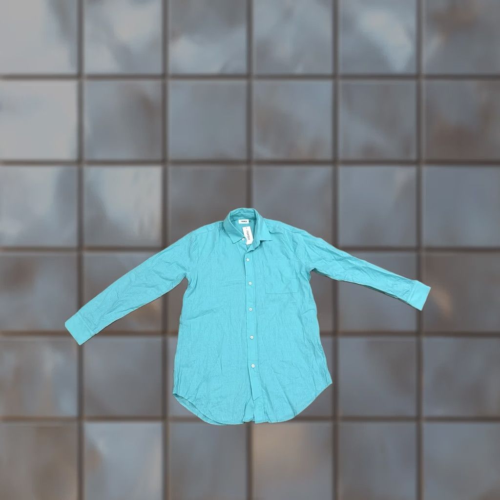 Vintage Montce Linen Blend Button Down Shirt Swim Cover NWT Size XS Turquoise Women's Size XS / US 0-2 / IT 36-38 - 1 Thumbnail