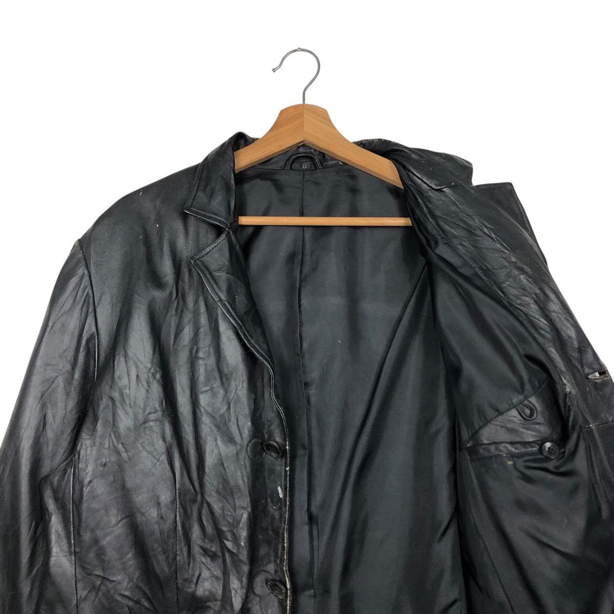 Japanese Brand × Vintage 📌Vintage Biker Leather Jacket Unknown Issey Miyake Size US L / EU 52-54 / 3 - 13 Thumbnail