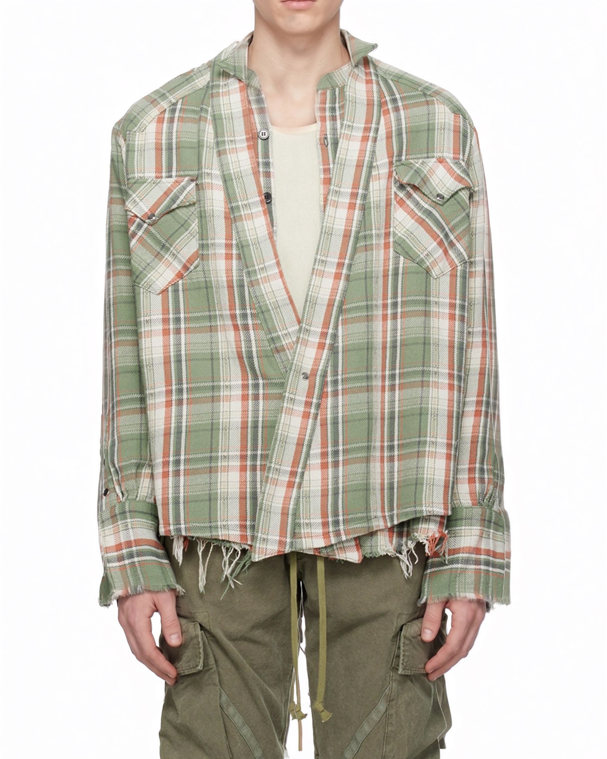 Greg Lauren Plaid Western Studio Overshirt Size US XL / EU 56 / 4 - 1 Thumbnail