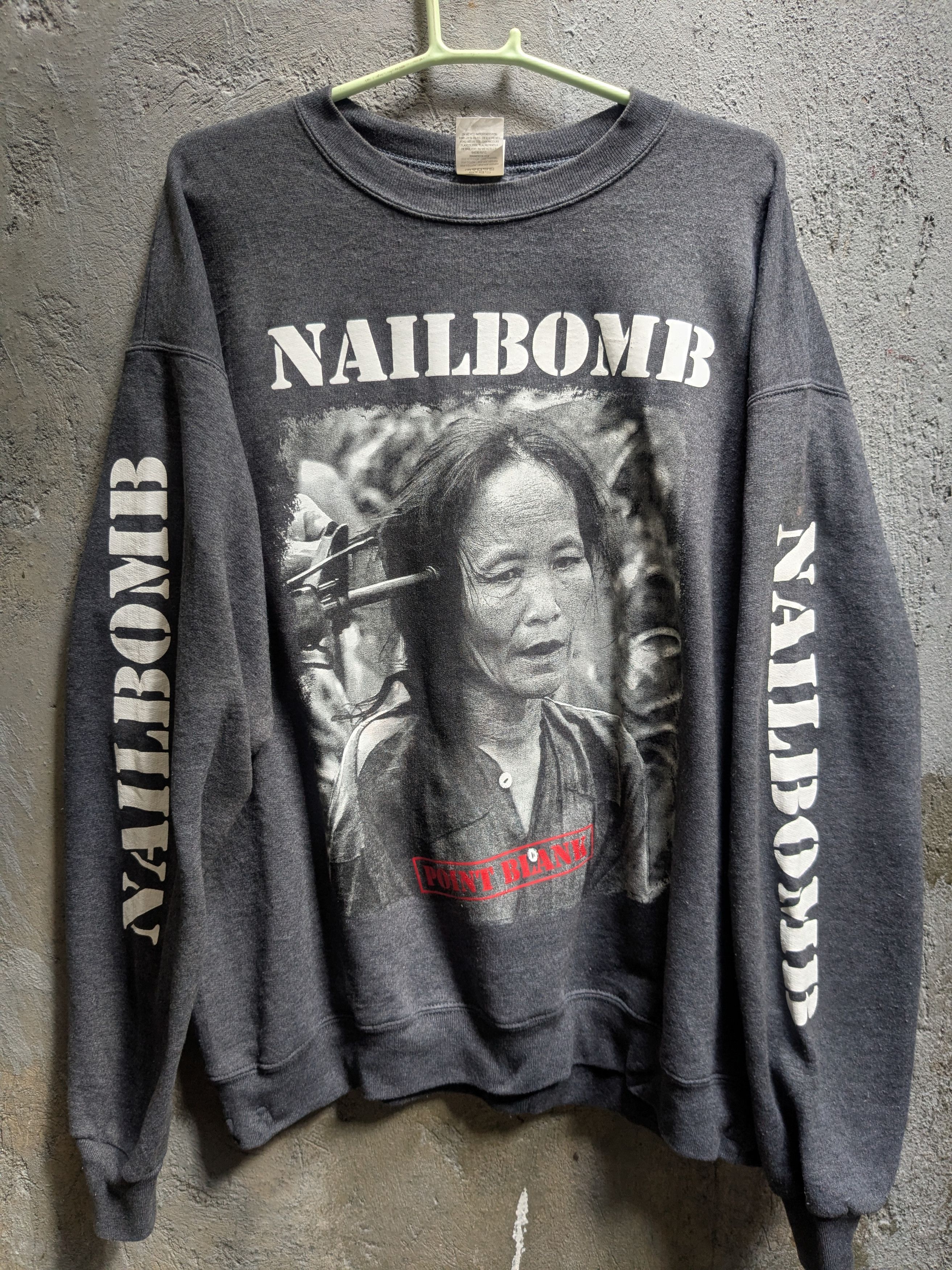 Vintage nailbomb sweatshirt point blank max cavalera Size US L / EU 52-54 / 3 - 1 Thumbnail