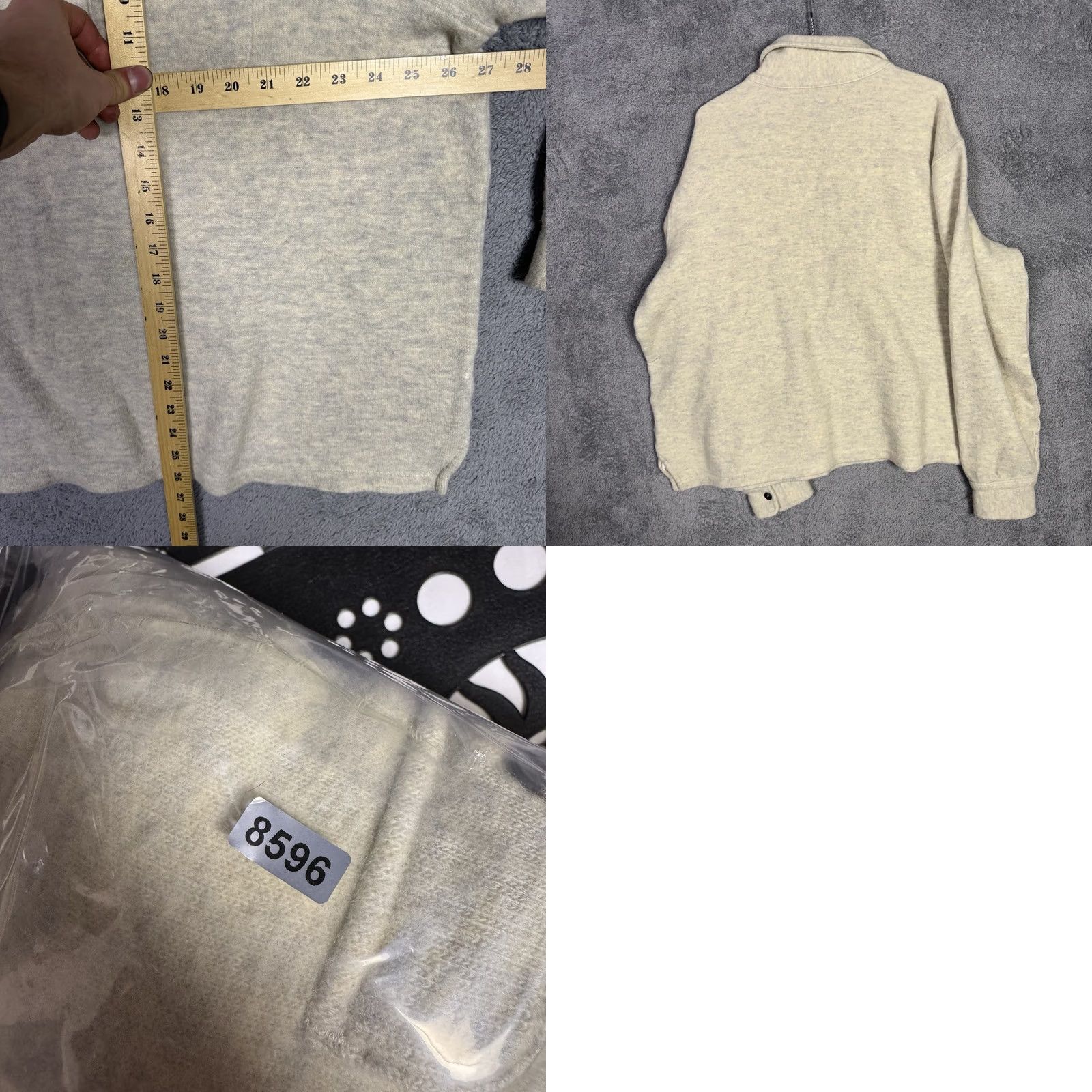Polo Ralph Lauren VINTAGE Polo Ralph Lauren Sweater Mens 2XL Gray Lambswool Jumper Pullover 1/4 Zip Knit Wool Military? Size US XXL / EU 58 / 5 - 8 Thumbnail