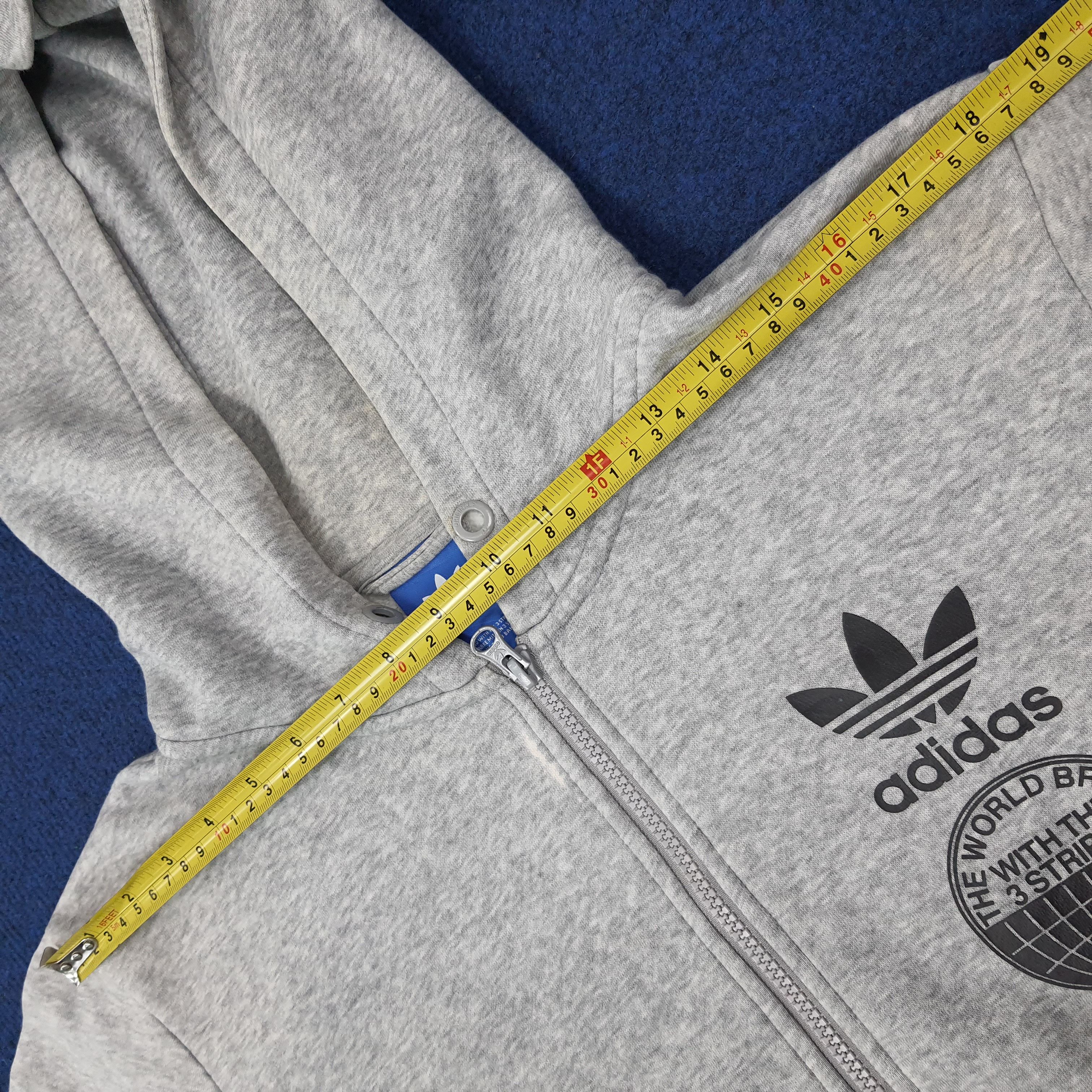 Adidas Vintage Adidas 3 Stripes Zipper Hoodie C261N27 Size US M / EU 48-50 / 2 - 13 Thumbnail