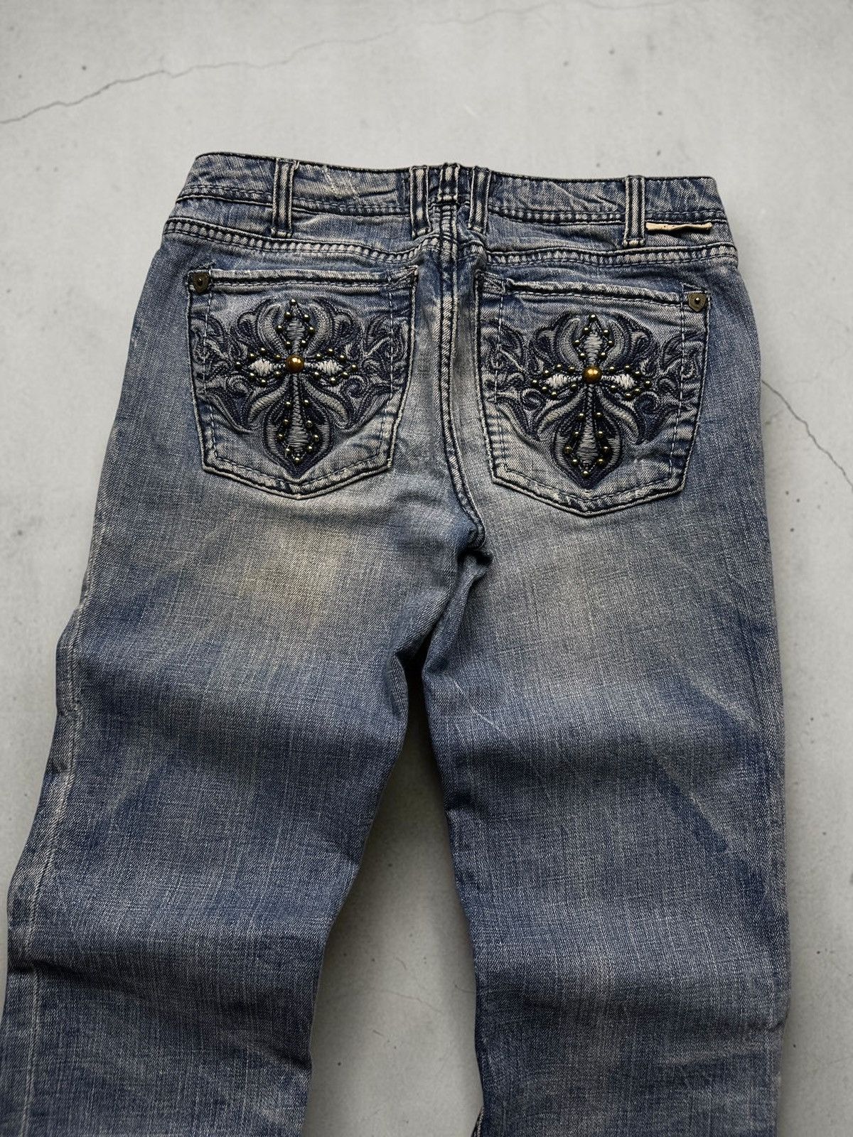 00s L.G.B Cross Graphic Destroy Jeans