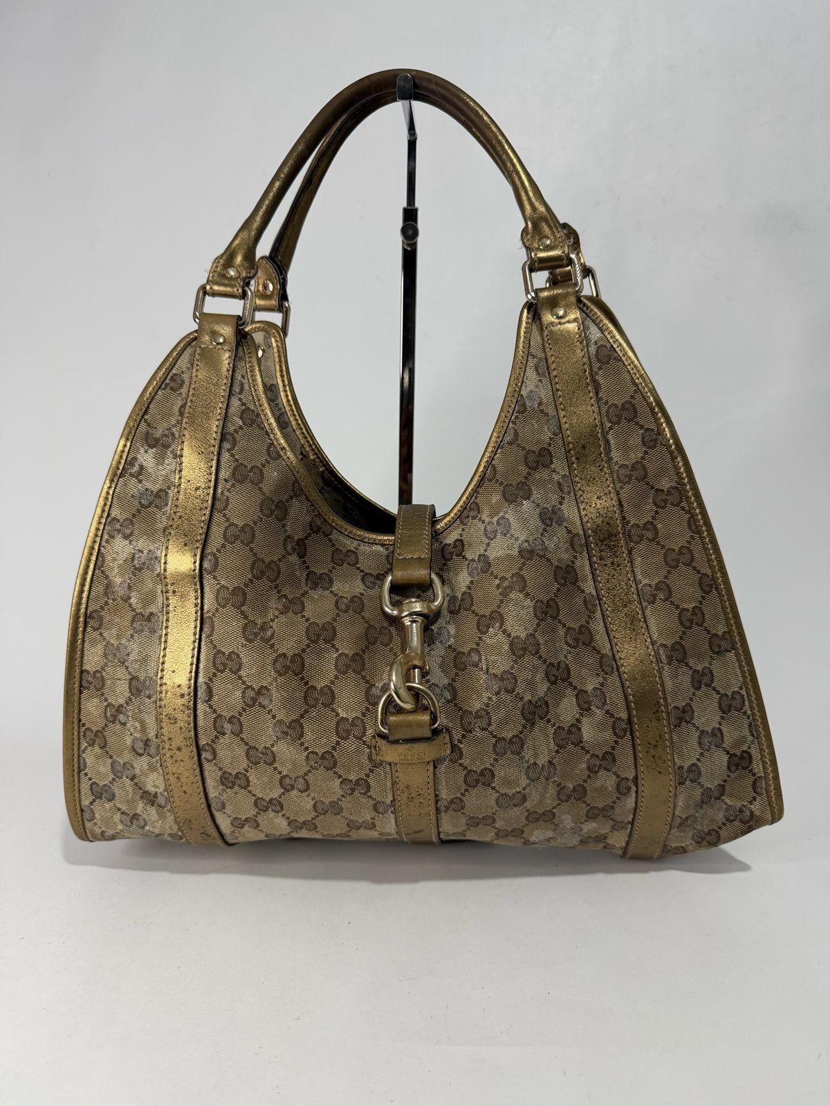 Gucci Gucci Gold GG Crystal Canvas Medium Joy Shoulder Bag Size ONE SIZE - 1 Thumbnail