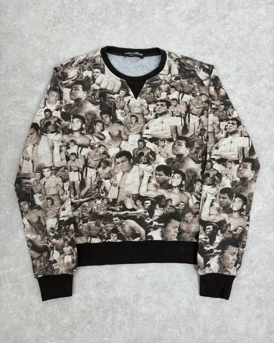 Dolce & Gabbana Dolce & Gabbana Mohamed Ali Boxing Grey Sweater Size US M / EU 48-50 / 2 - 1 Thumbnail
